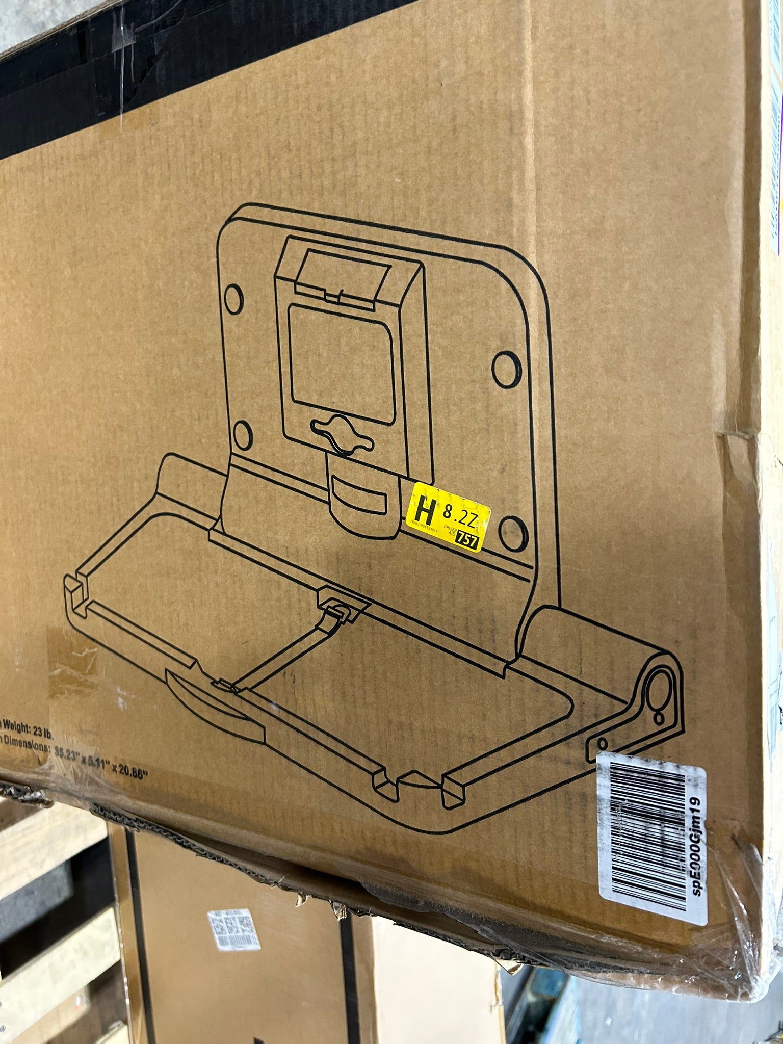 Alpine Horizontal Diaper Changing Station - Wall Mount 20" x 33" x 19"