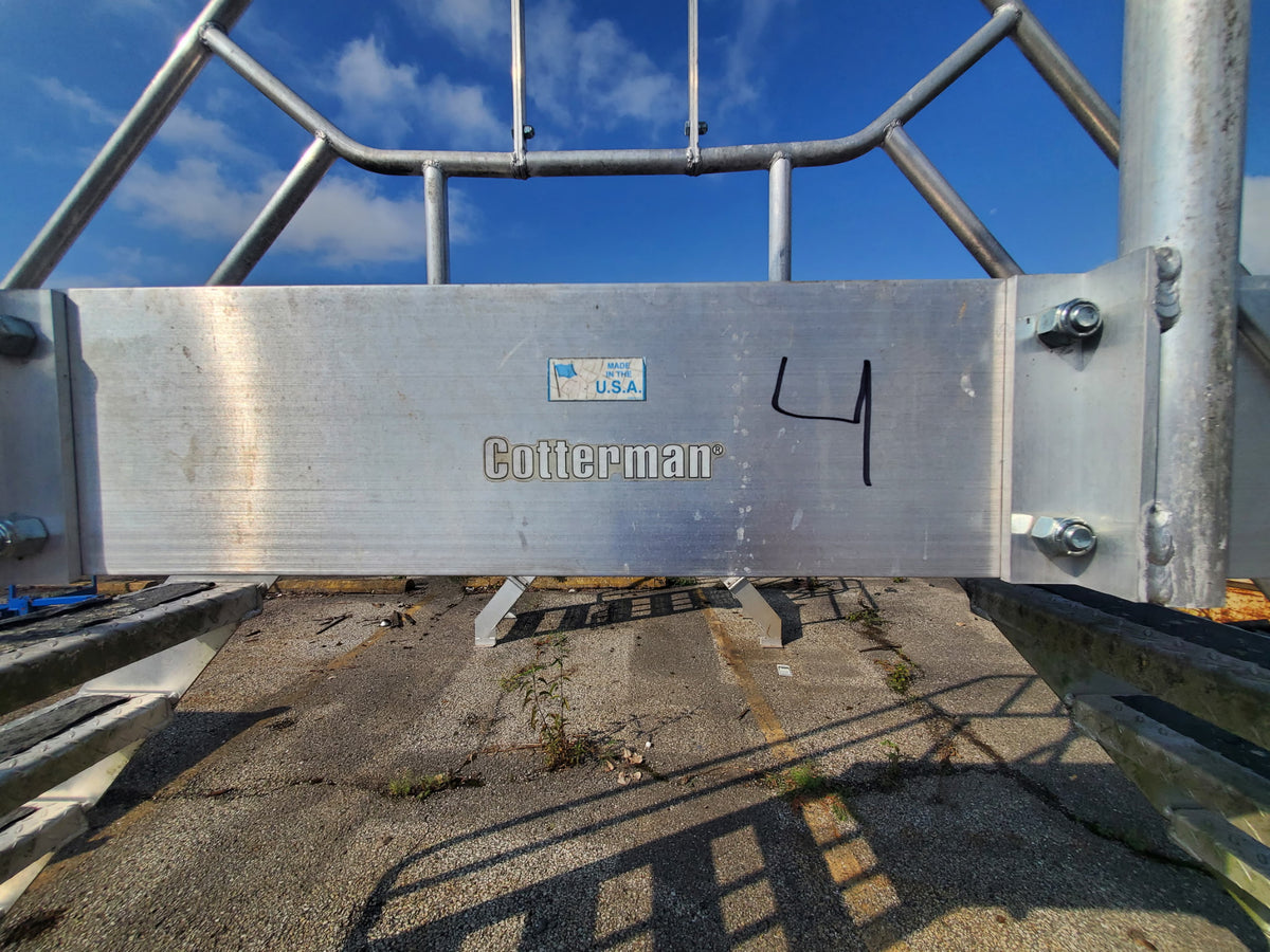 Cotterman Aluminum Crossover Bridge Ladder Platform Stairs & Handrails 131" L