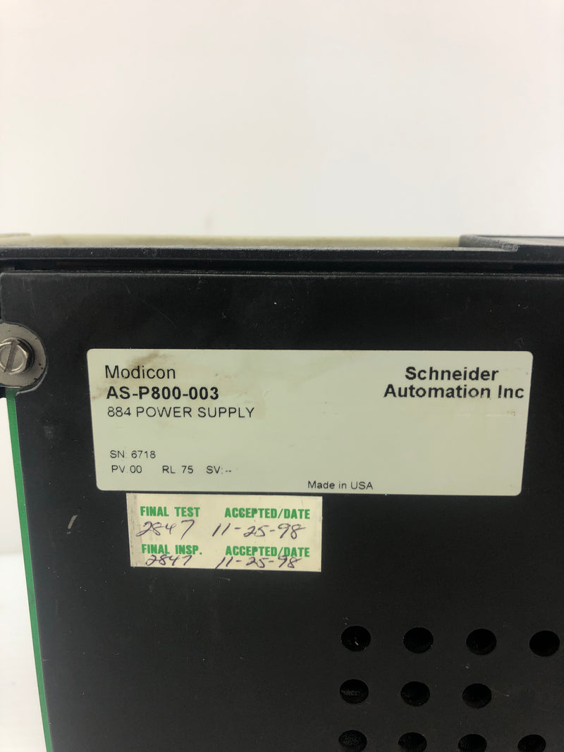 Schneider AEG AS-P800-003 Modicon Power Supply 115-230V