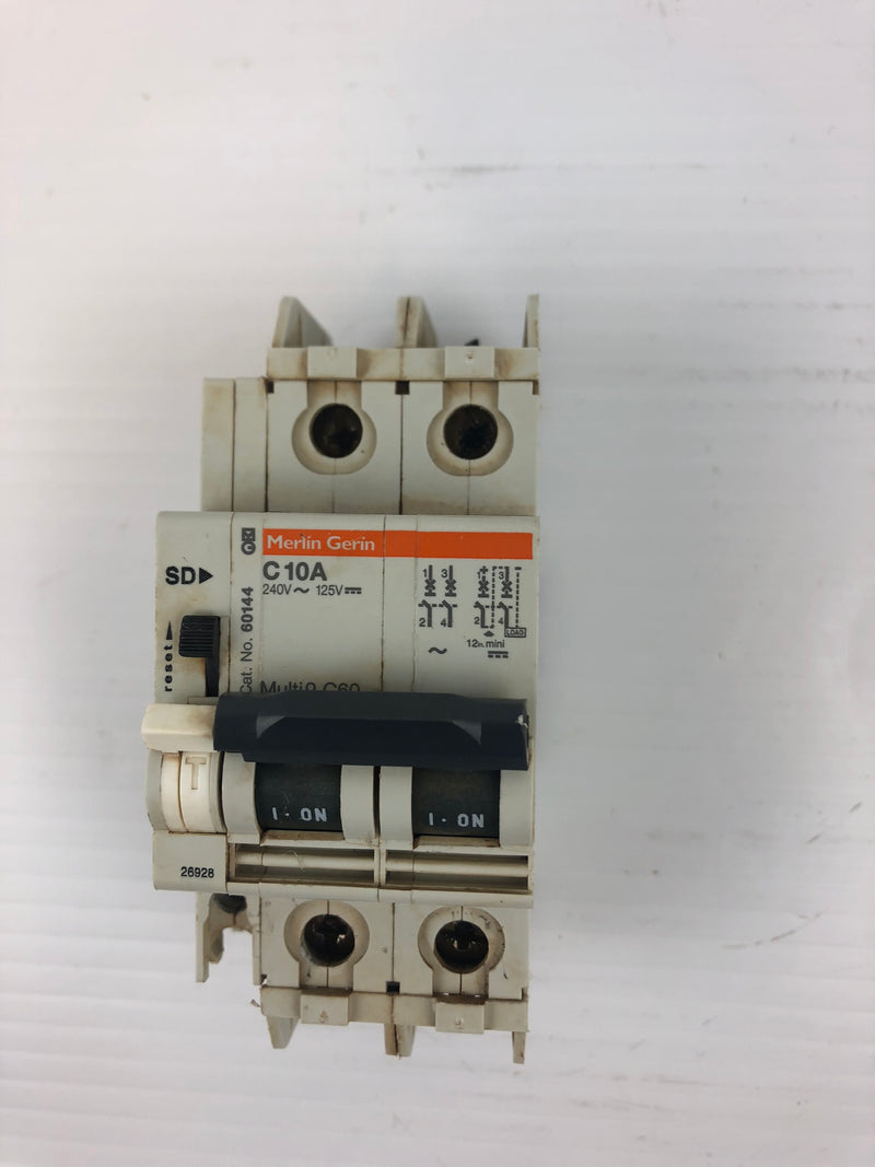 Merlin Gerin Circuit Breaker C10A 2P 240V~125V 60144 Alarm Switch for C60