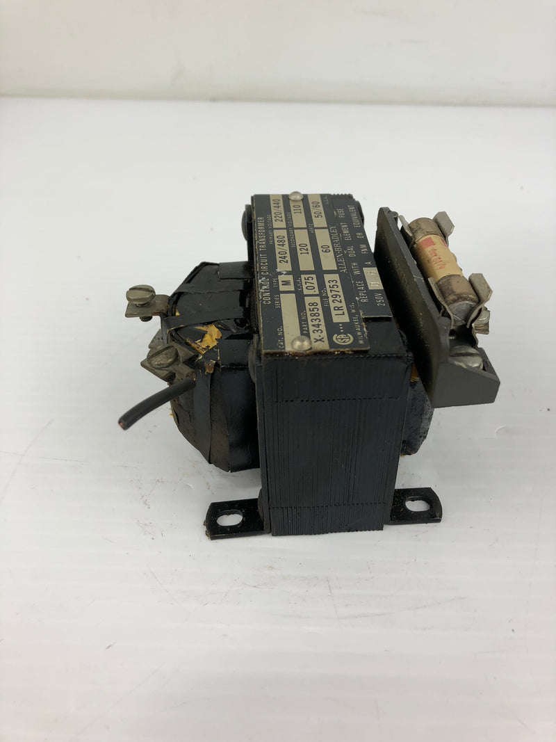 Allen Bradley X-343858 Control Circuit Transformer .075 KVA 50/60Hz Type M