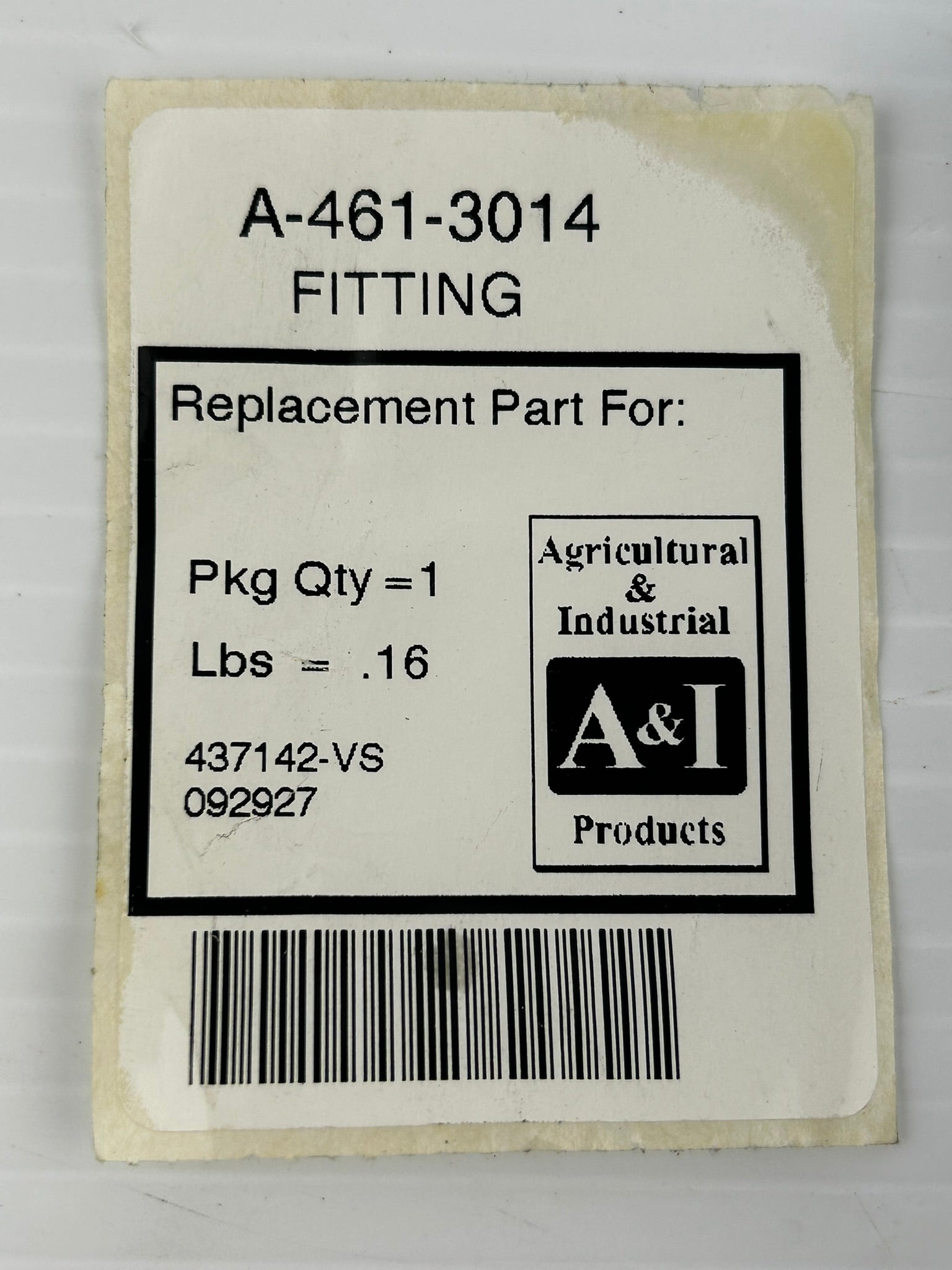 A & I Agriculture & Industrial Products Replacement Parts A-461-3014 Fitting