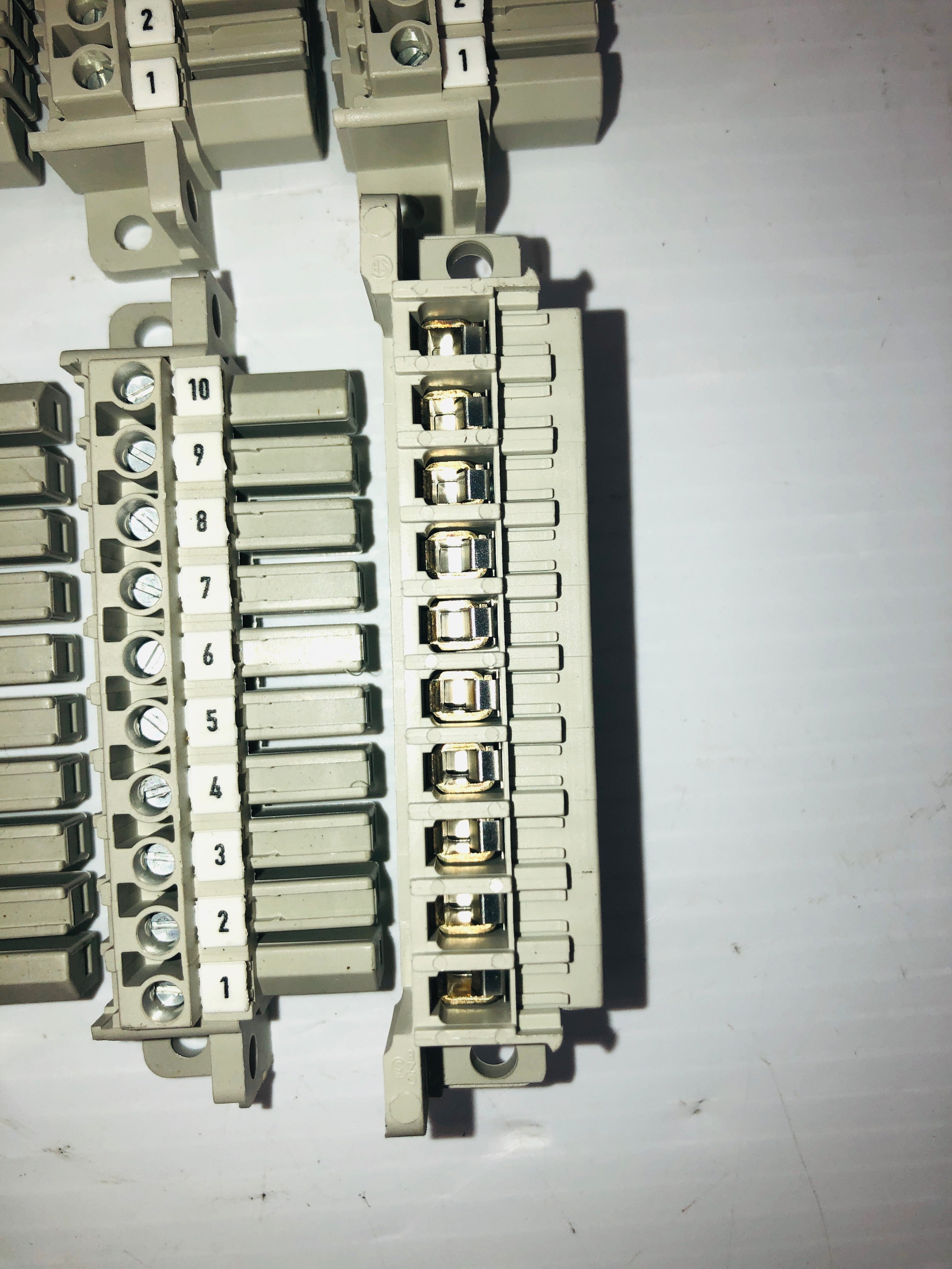 10 Position Terminal Block Strip - Lot of 8