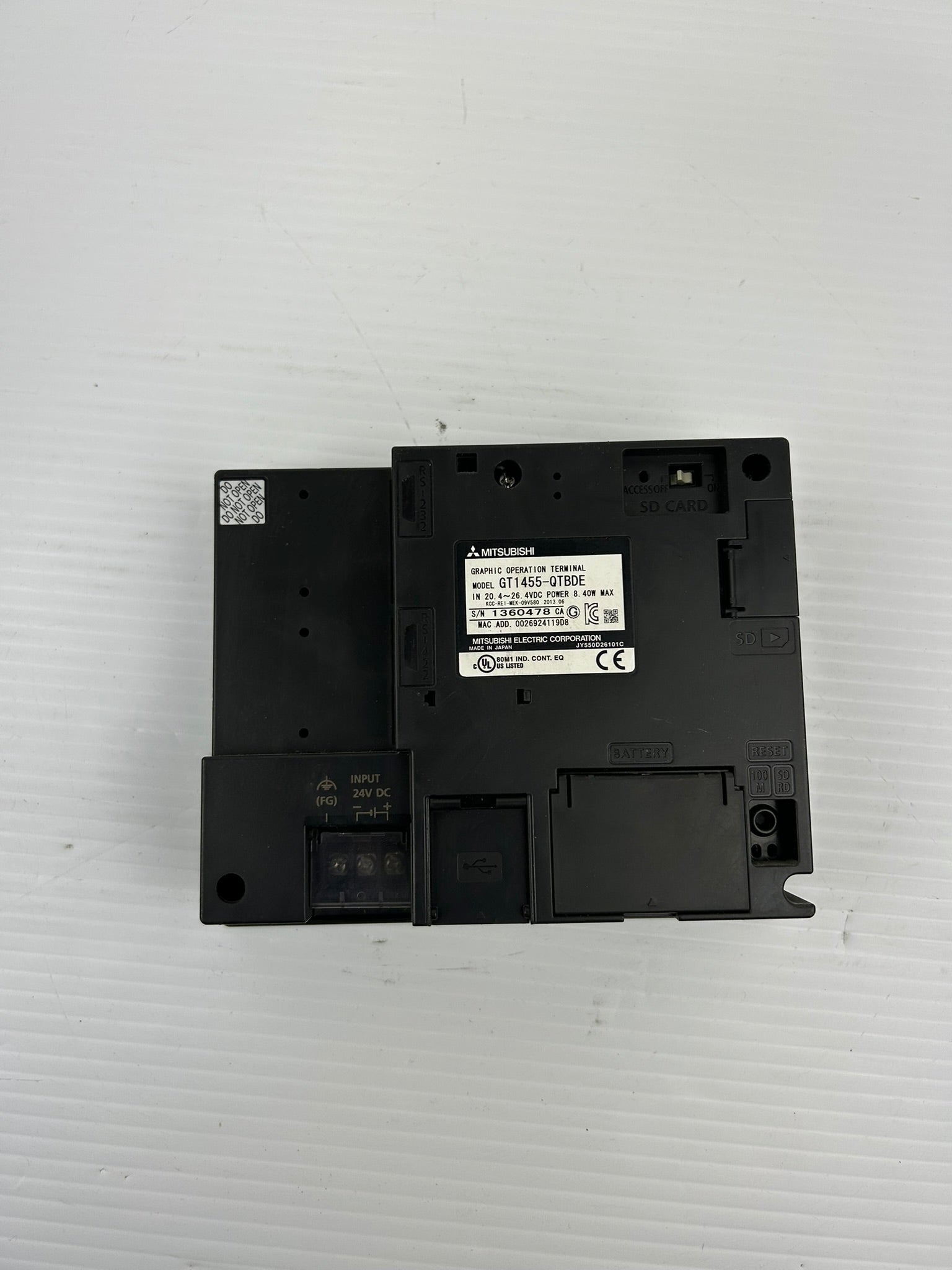 Mitsubishi GT1455-QTBDE Graphic Operation Terminal GOT1000