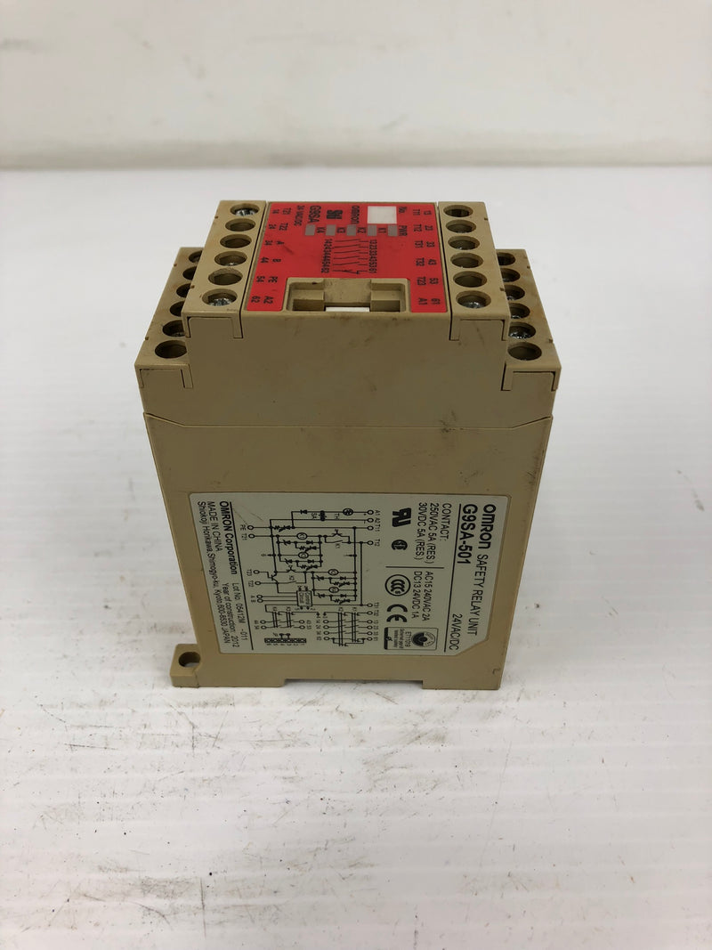 OMRON G9SA-501 Safety Relay Unit 24VAC/DC – Metal Logics, Inc.