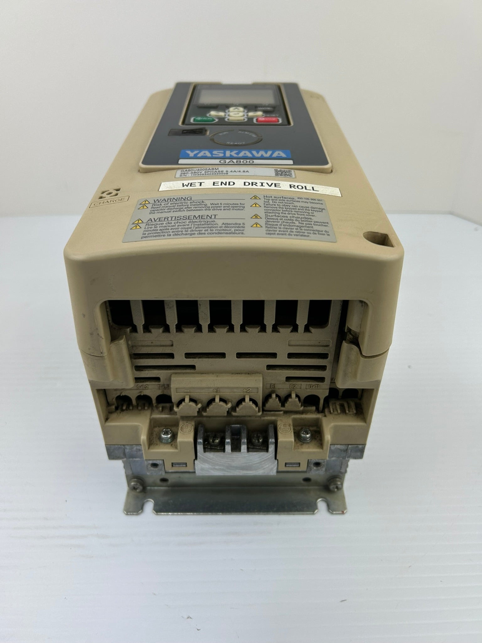 Yaskawa GA80U4005ABM AC Drive GA800 CIPR-GA80U4005ABMA-AAAAAA Rev B 3PH 380-480V
