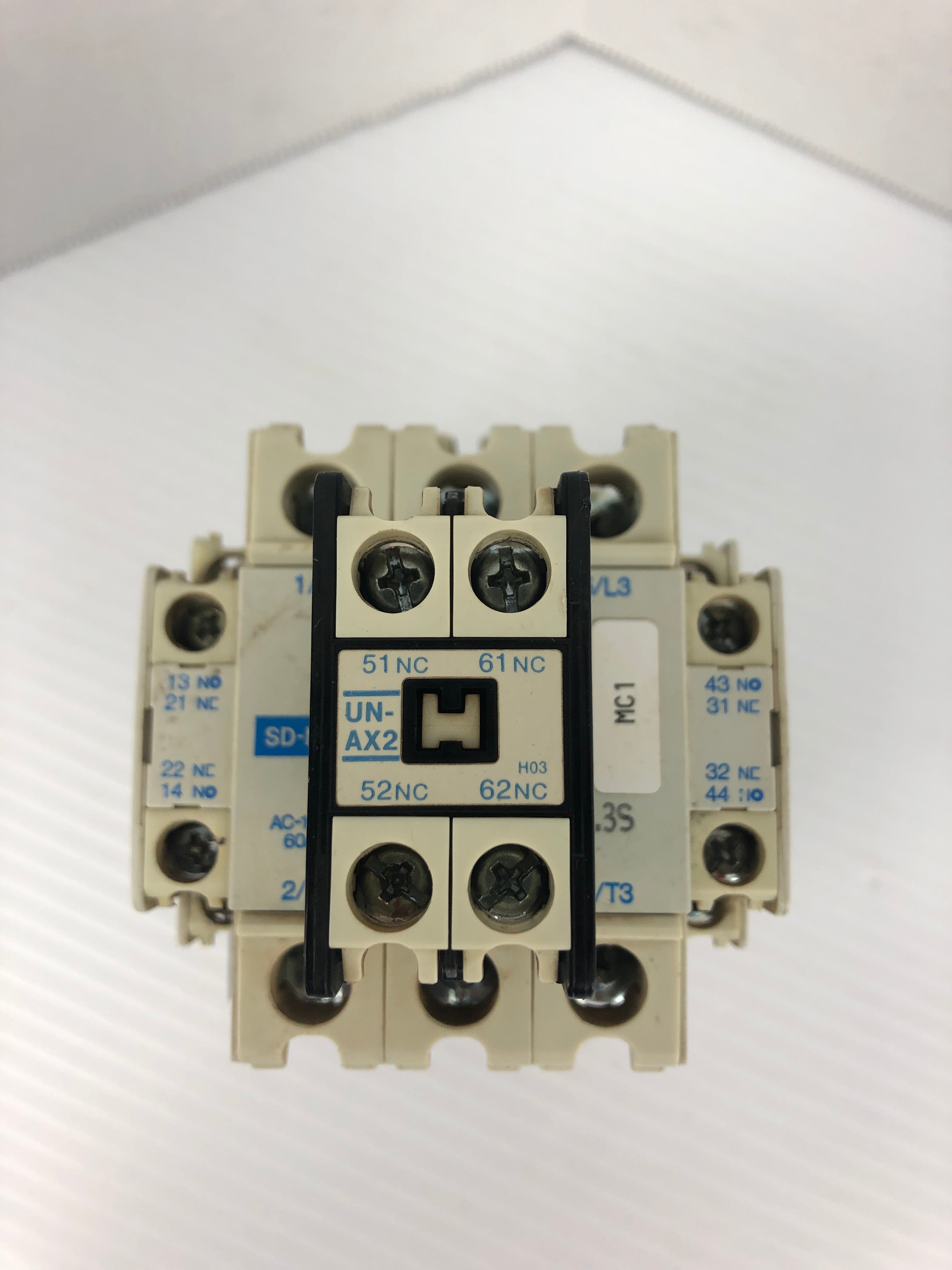 Mitsubishi SD-N35 Magnetic Contactor with UN-AX2 Auxiliary Contact Block