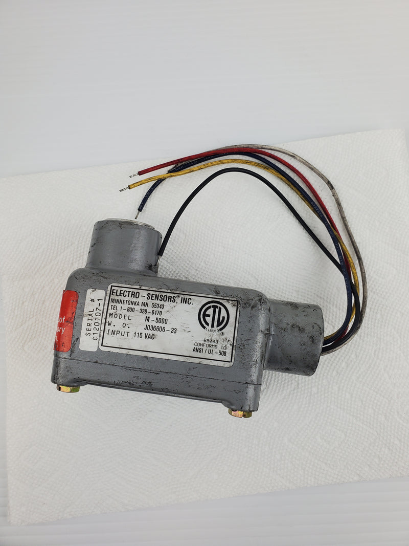 Electro Sensors M-5000 Sensor Switch J036606-33 - Input 115 VAC