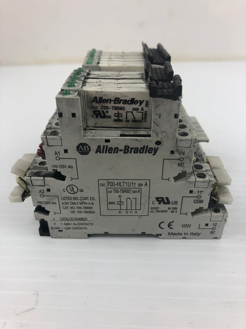 Allen-Bradley 700-HLT1U1* Terminal Block Relays 700-TBR60 Series A - Lot of 12