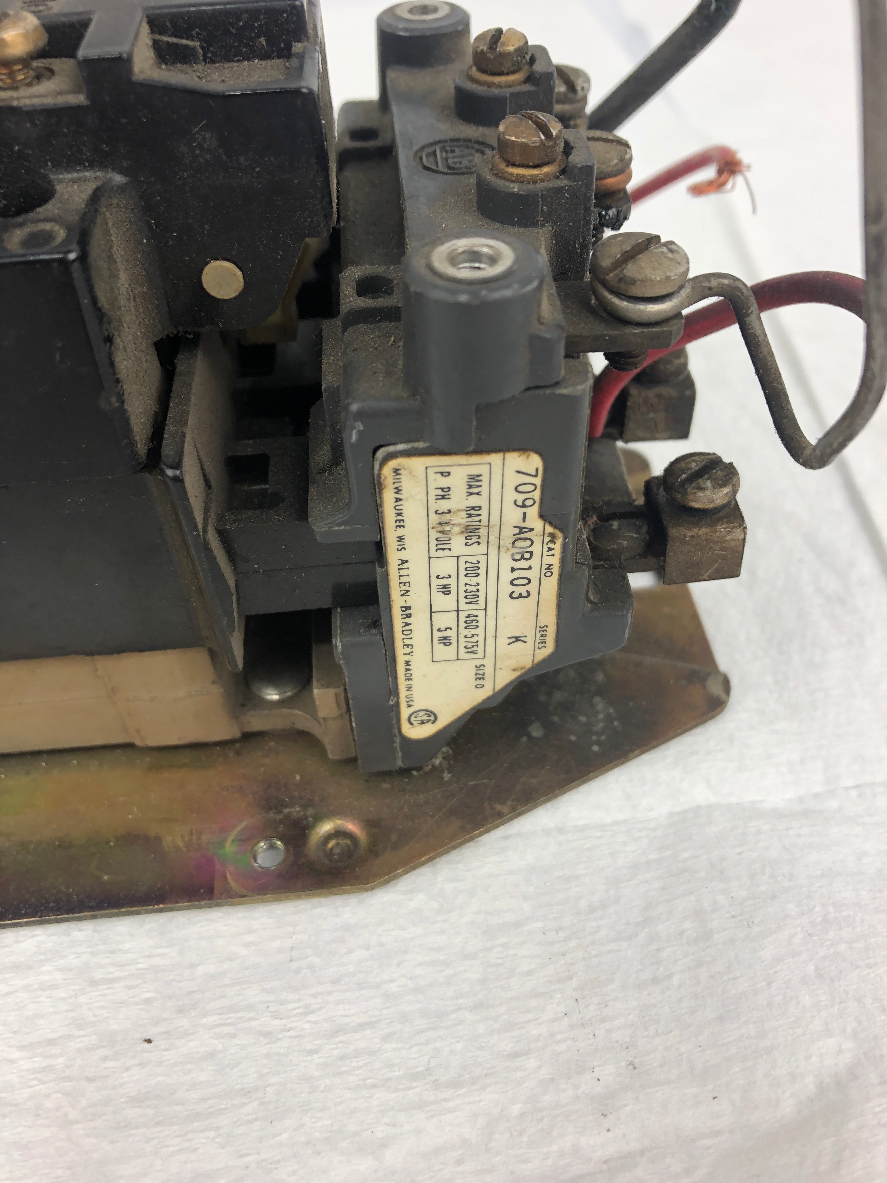 Allen Bradley 709-AOB103 Starter Series K 70A288 Coil 440/480V