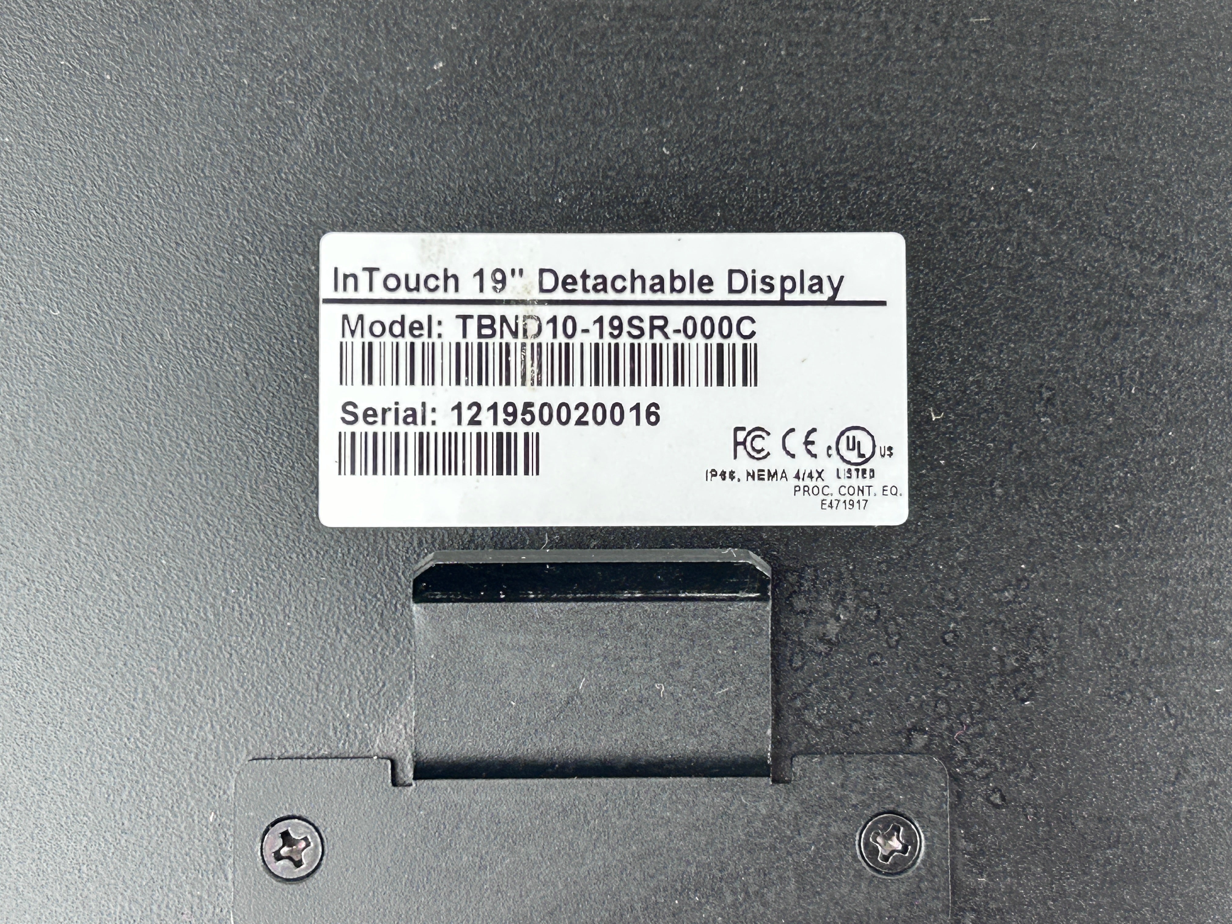 Schneider Electric Wonderware TSND2U-19SR-TN2H InTouch 19" Panel PC Display