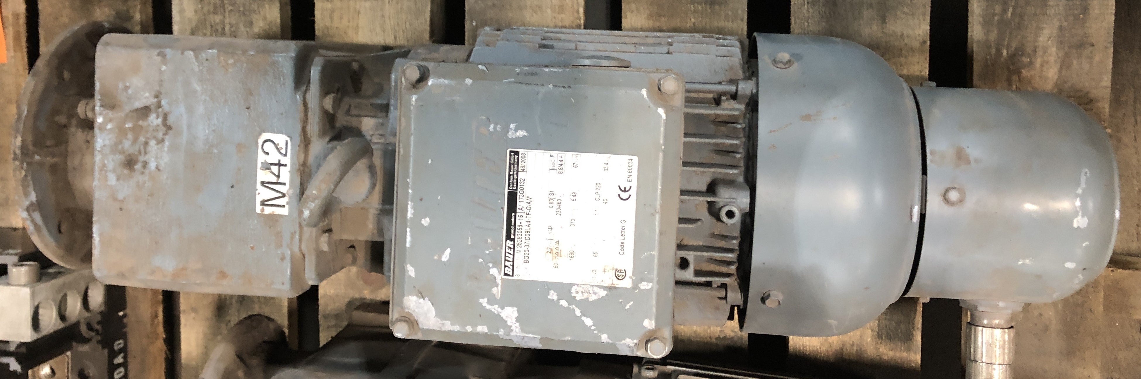 bauer geared motors Bauer 25283059-15 Geared Motor BG20-37/D09LA4-TF-G/AM 2,2kW 3PH 230/460V