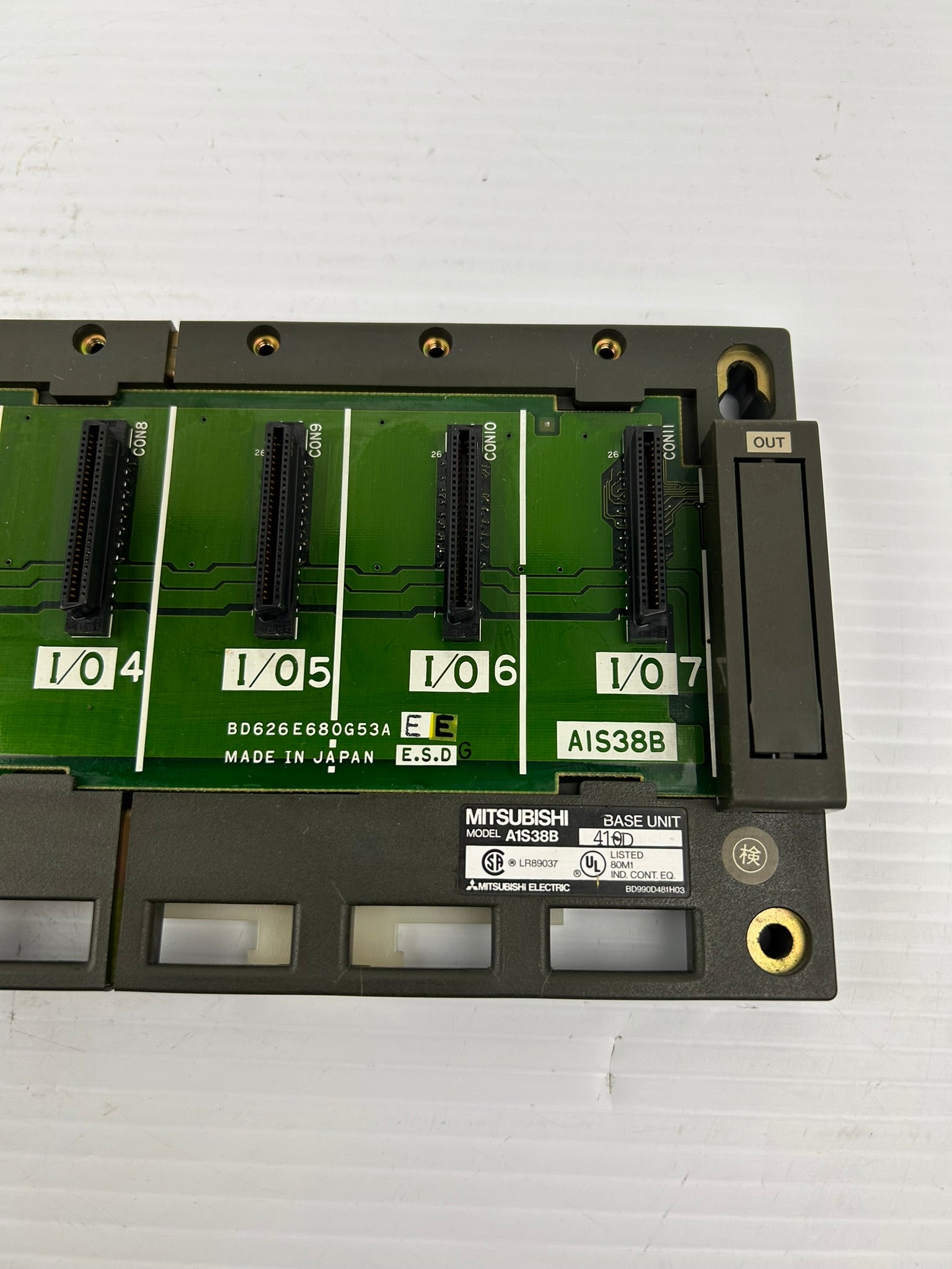 Mitsubishi A1S38B Base Unit Empty PLC Rack MG-2 94V-0