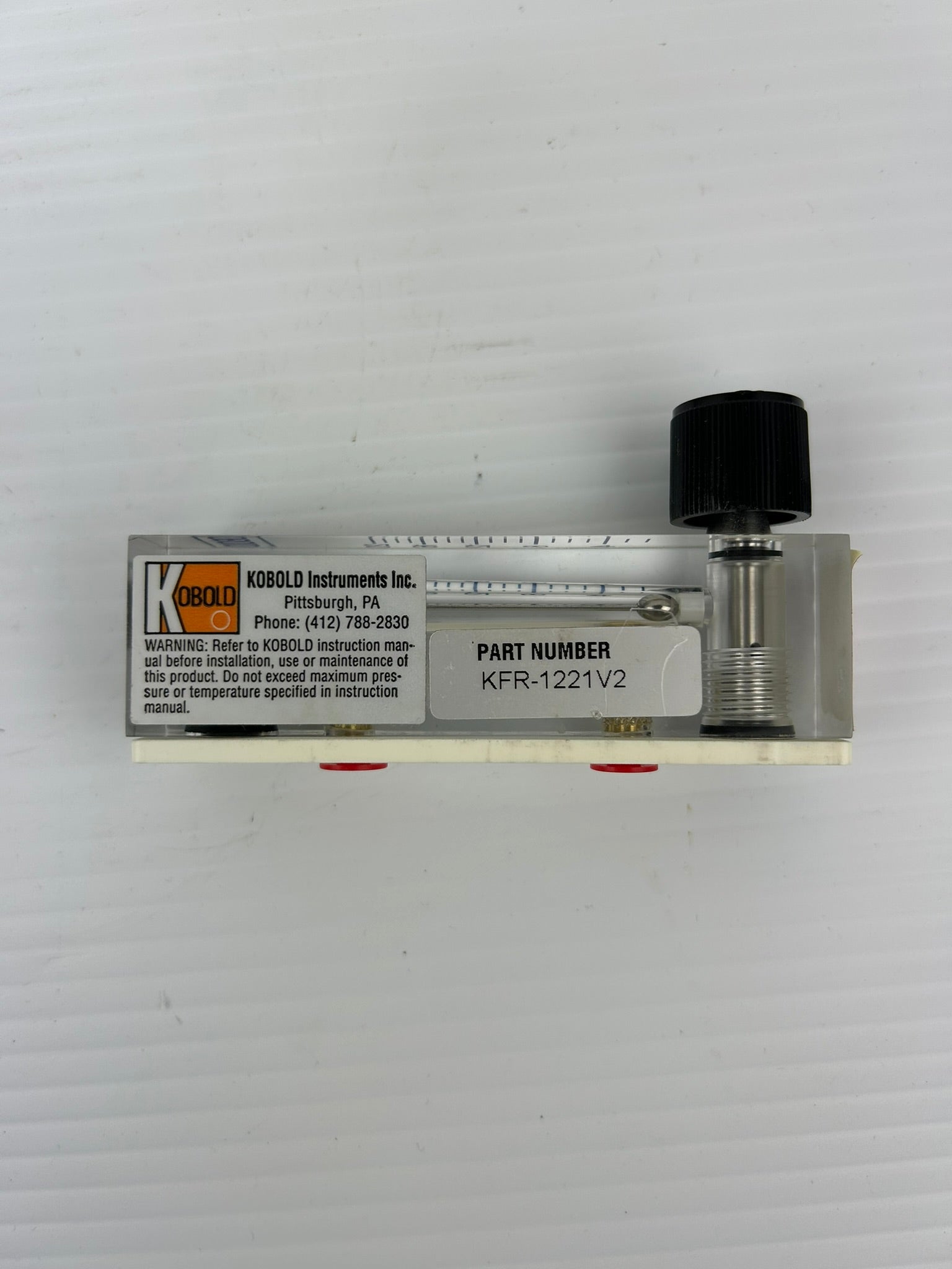 Kobold KFR-1221V2 Flow Meter 2-20 GPH Water Gauge - Lot of 2