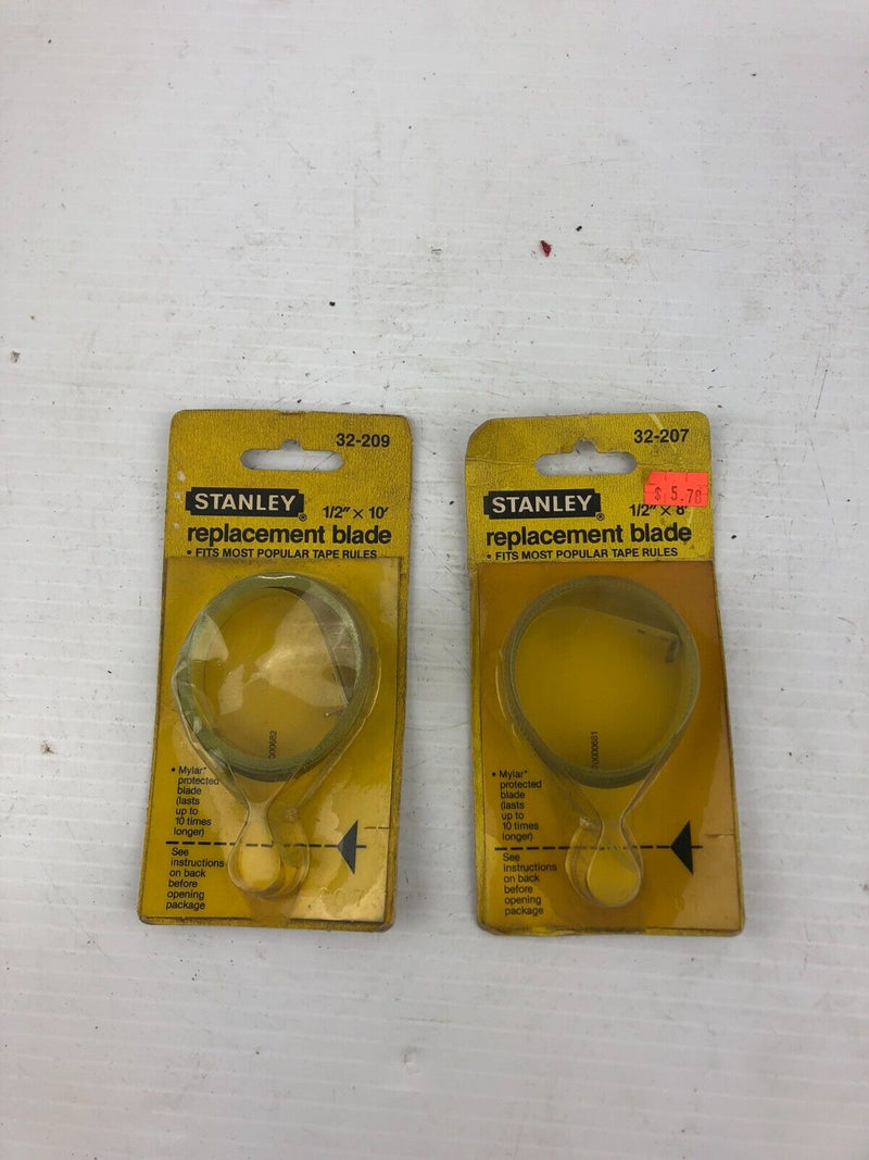 Stanley 32-207 & 32-209 Replacement Blade 1/2" x 8' and 1/2" x 10' - Lot of 2