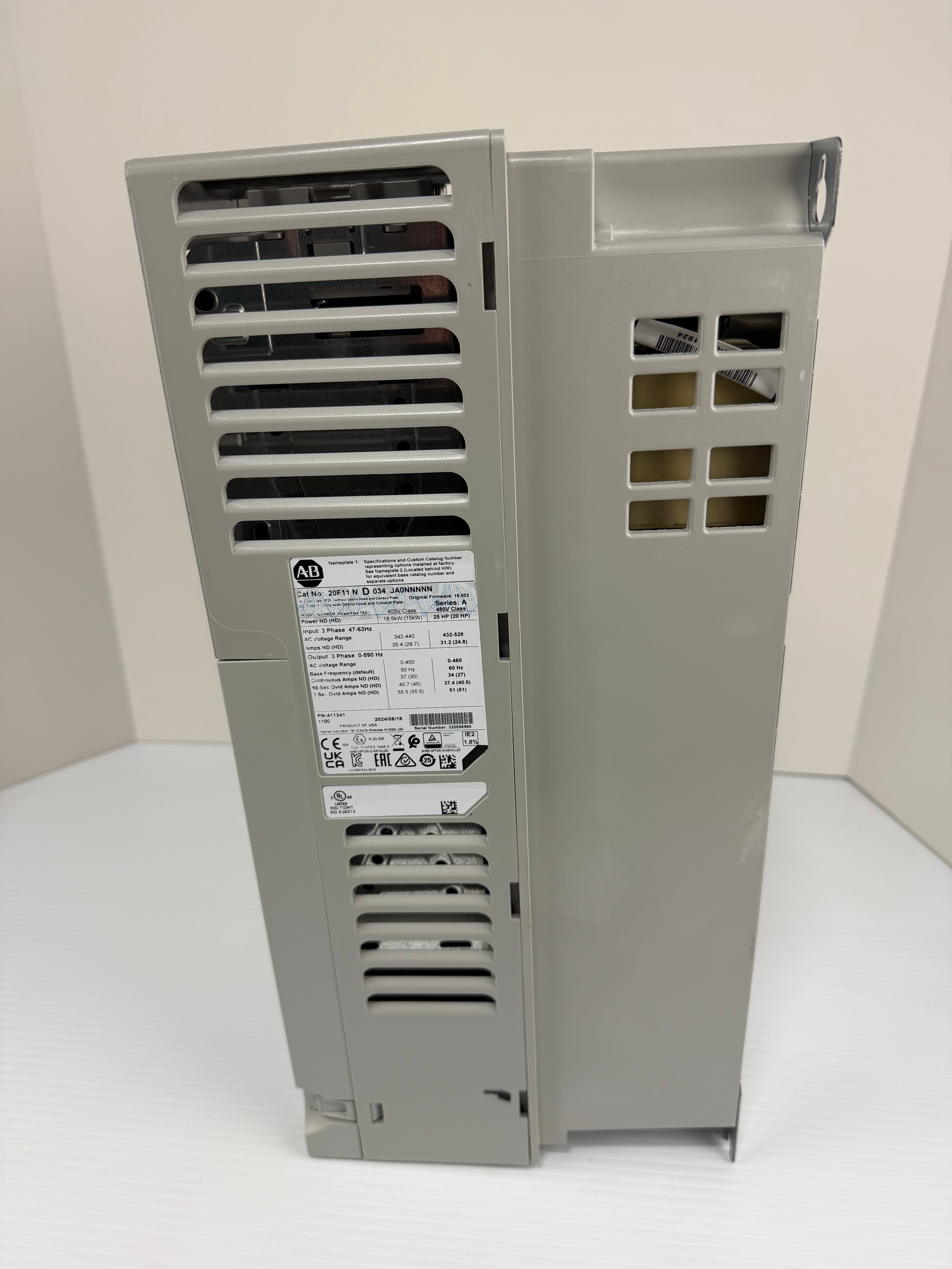 Allen Bradley PowerFlex 753 AC Drive 20F11ND034JA0NNNNN