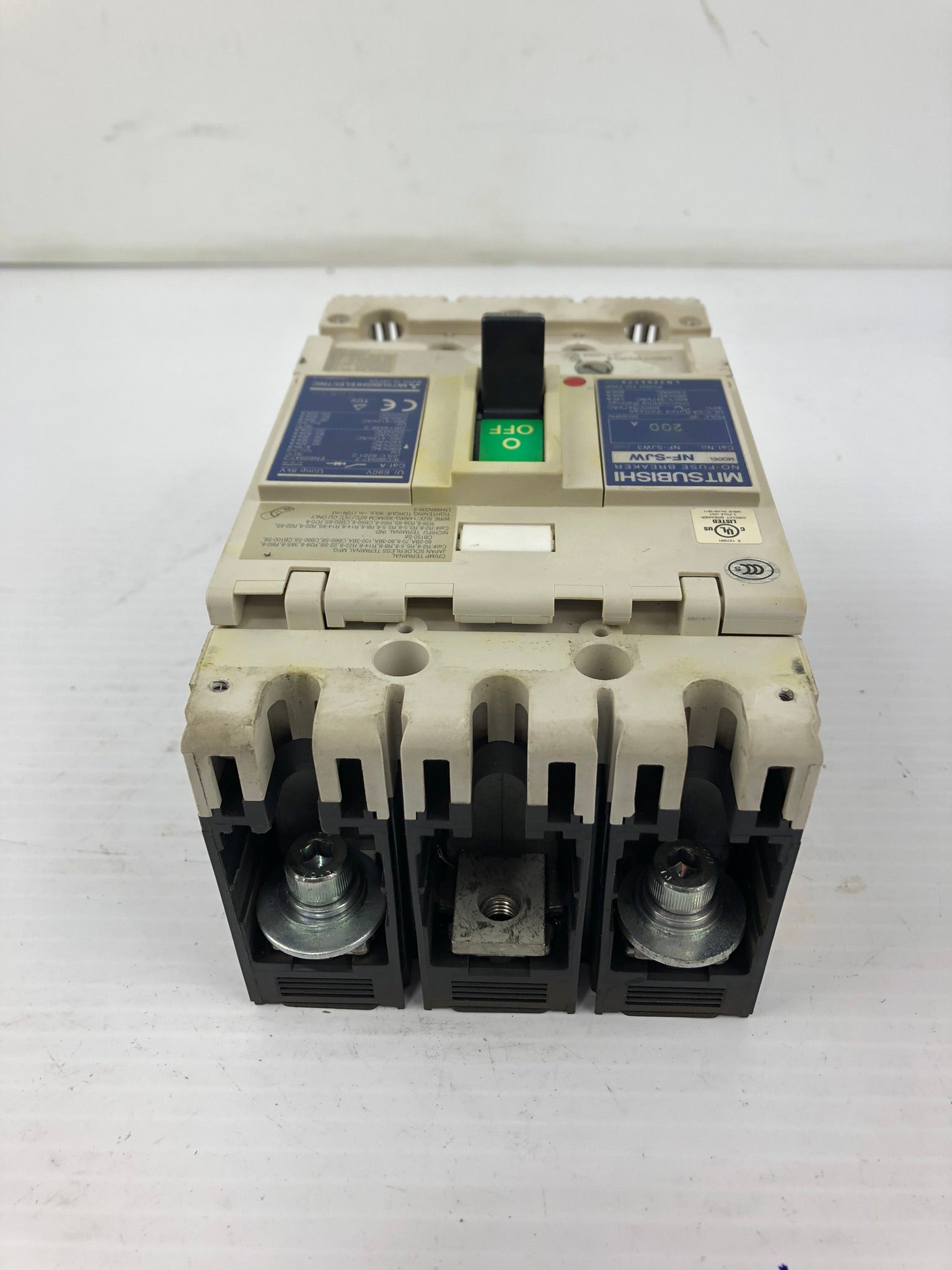 Mitsubishi NFSJW3P200A No Fuse Circuit Breaker NFSJW3200 NF-SJW 200A