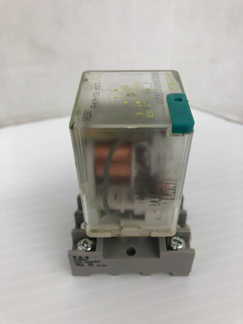 Square D 8501KP12V20 Relay Series E with P&B 27E891 Base