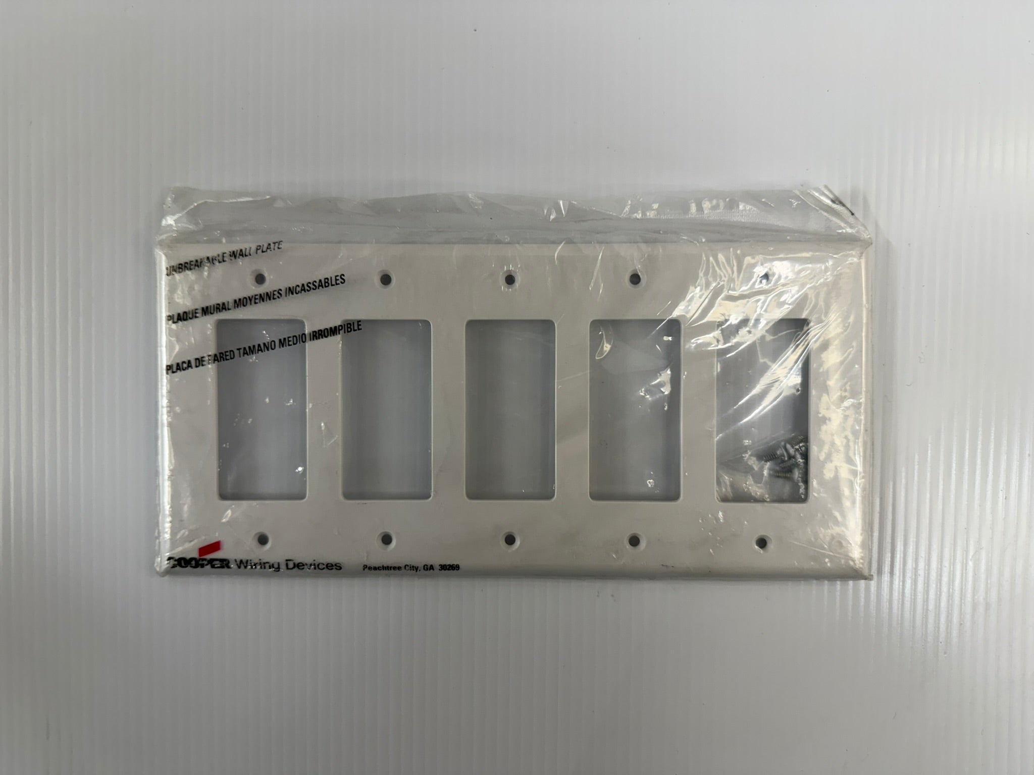 Cooper Wiring Wallplate 5-Gang PJ265W White Lot of 10