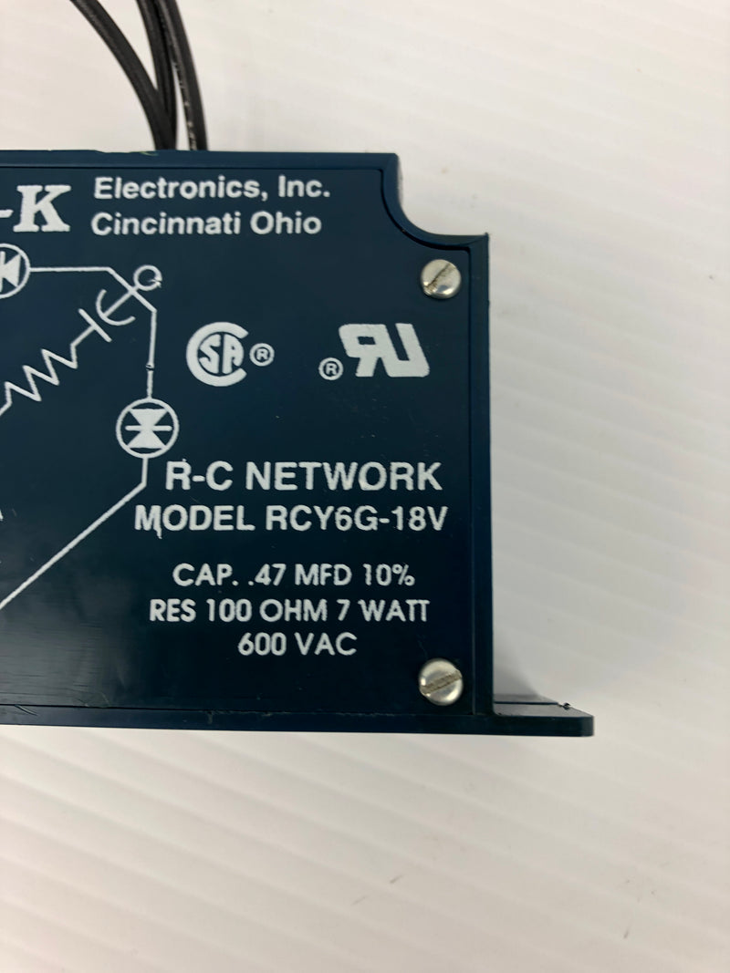 R-K Electronics RCY6G-18V Network Suppressor 600VAC 100Ω 7 Watt