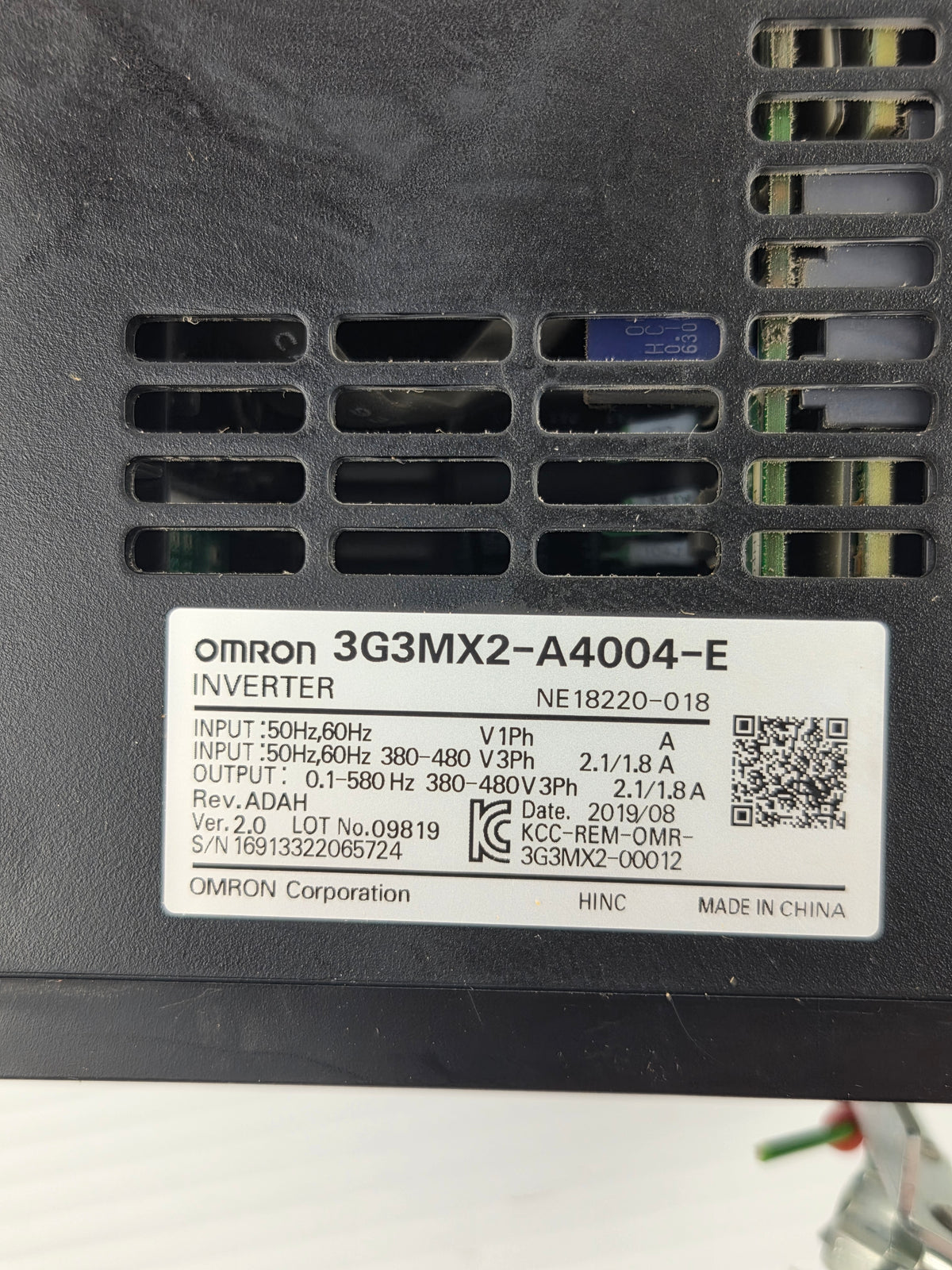 Omron 3G3MX2-A4004-E MX2 Inverter Drive 400V 3 Phase 0.4kW