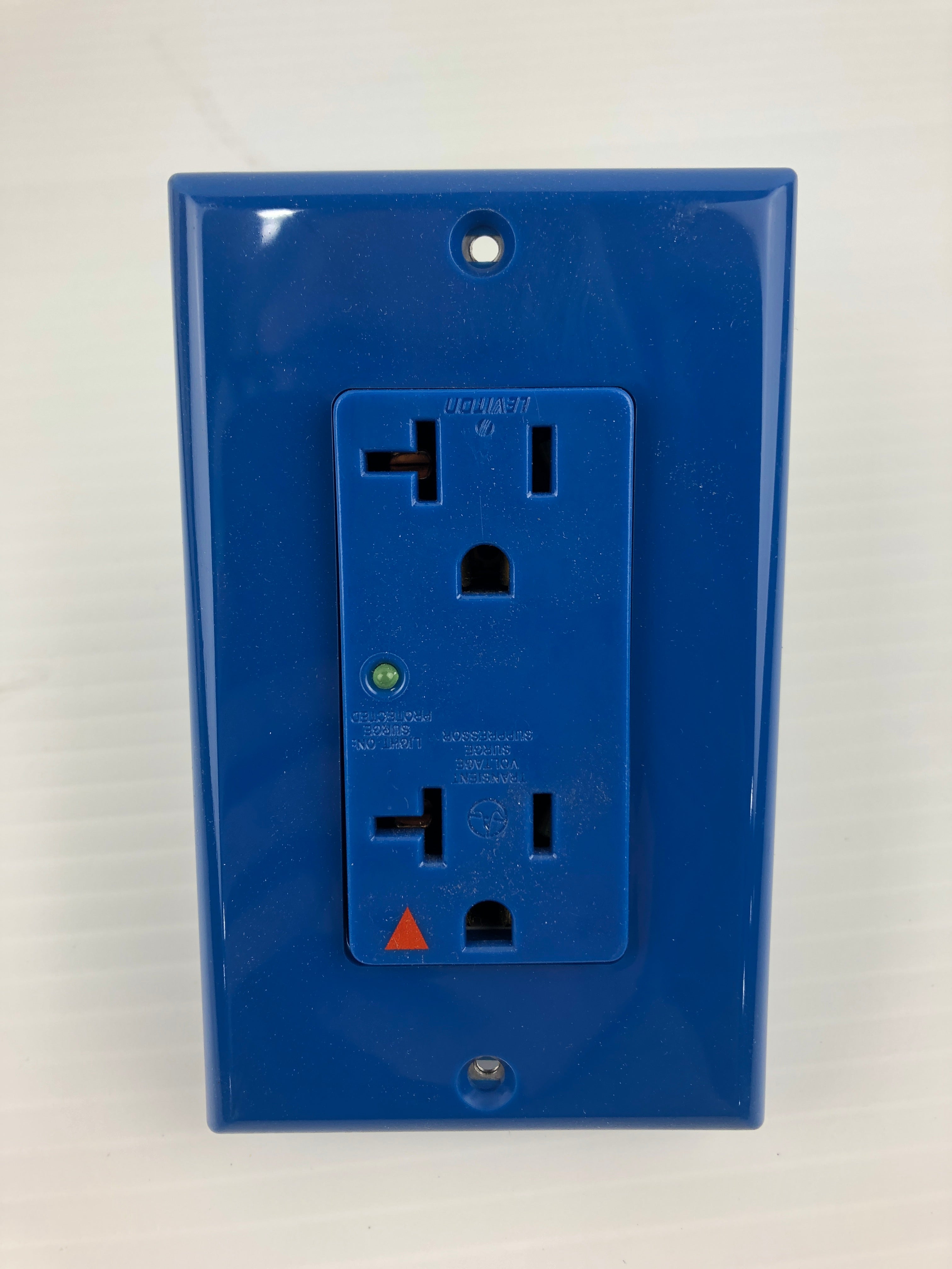 Leviton 5380-IGB Blue Duplex Receptacle Hospital Grade 125V 20A