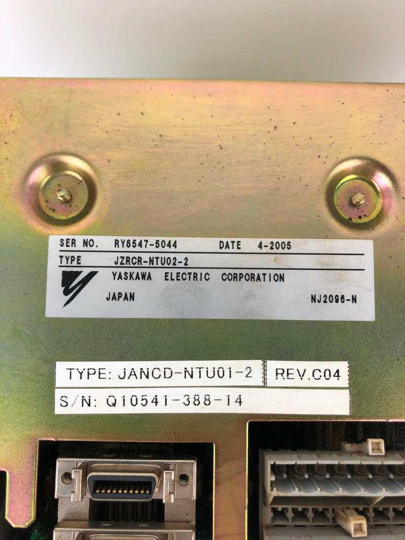 Yaskawa Electric JZRCR-NTU01D-2 Servo Power Supply Rev. C04 125V 5A