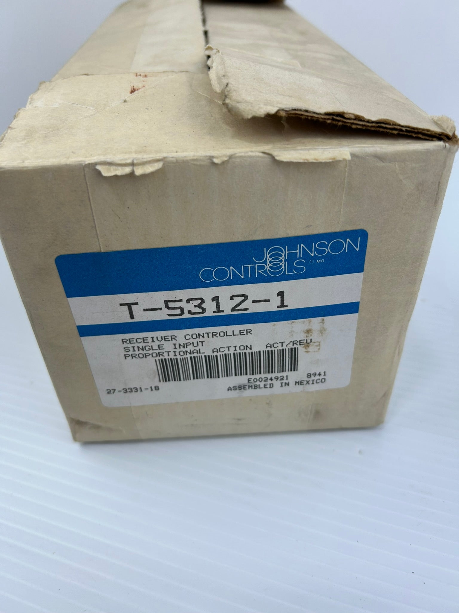 Johnson Controls T-5312-1 Receiver Controller Single Input Proportional Action