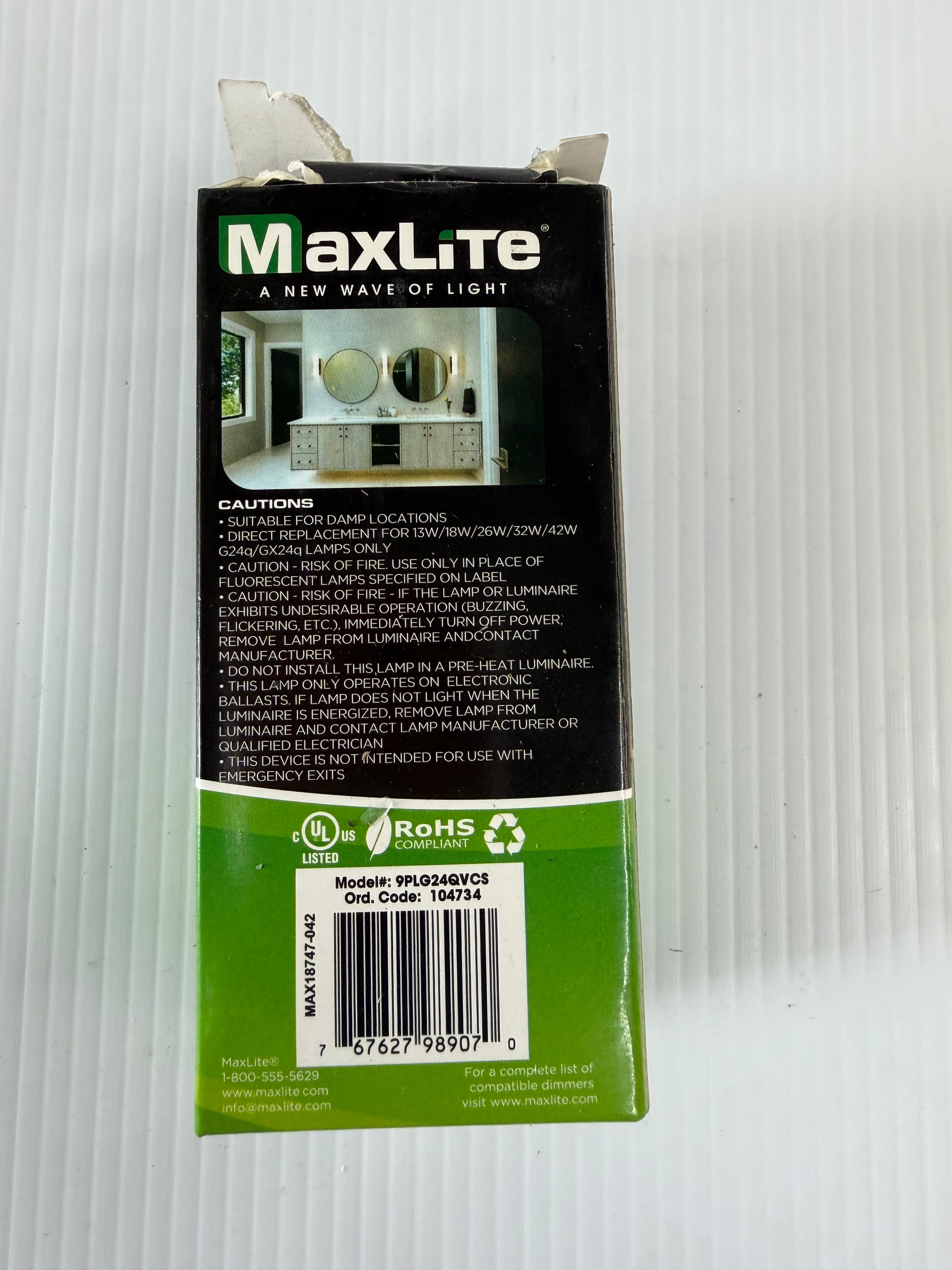 Maxlite Dimmable Lamp 9PLG24QVCS Replacement for 13W/18W/26W/32W/42W