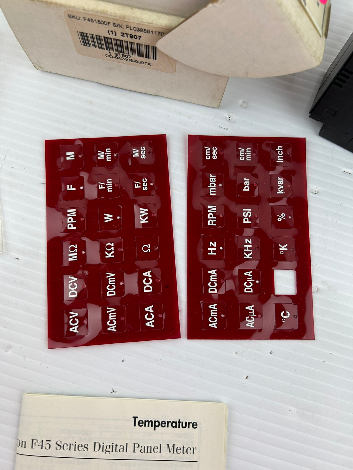 Simpson F45 Series Digital Panel Temperature Meter 2T907 F451800F