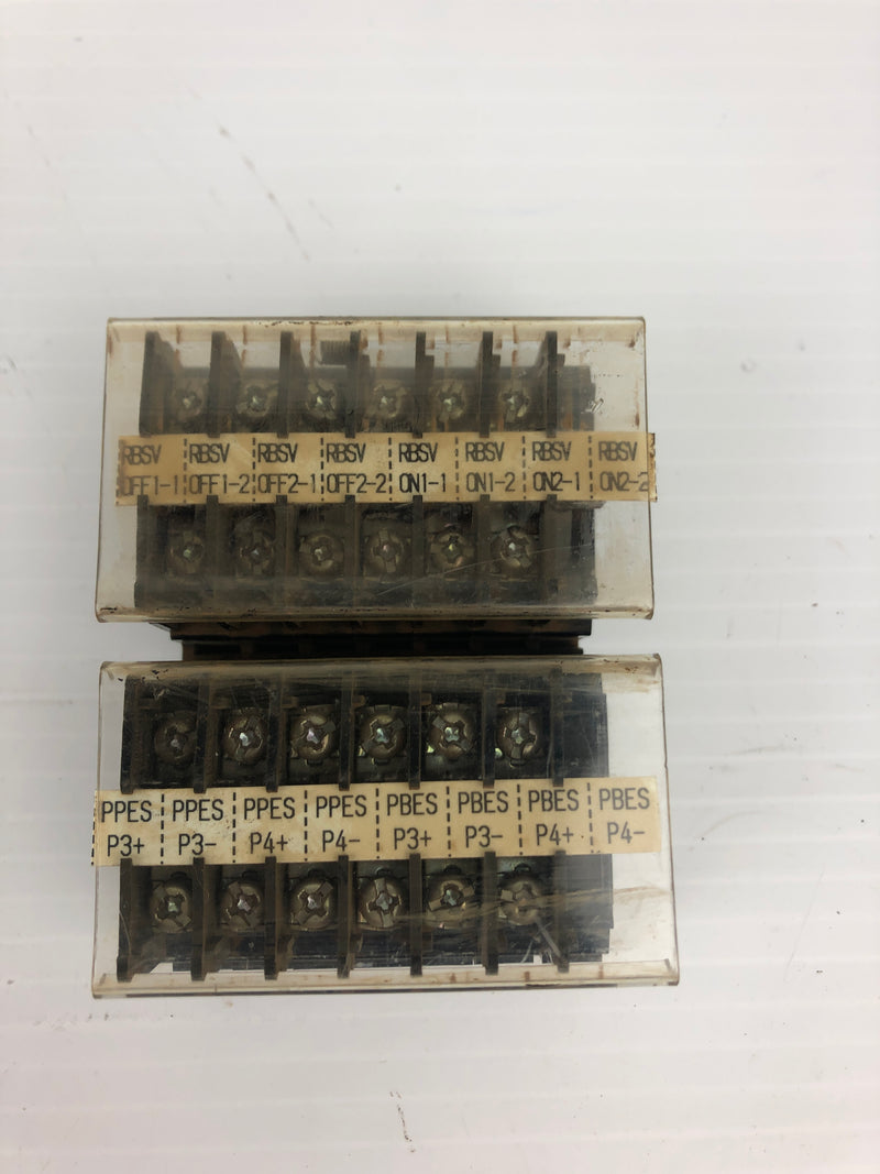 Terminal Block UK15 600V 15A 6P with Covers - Lot of 2