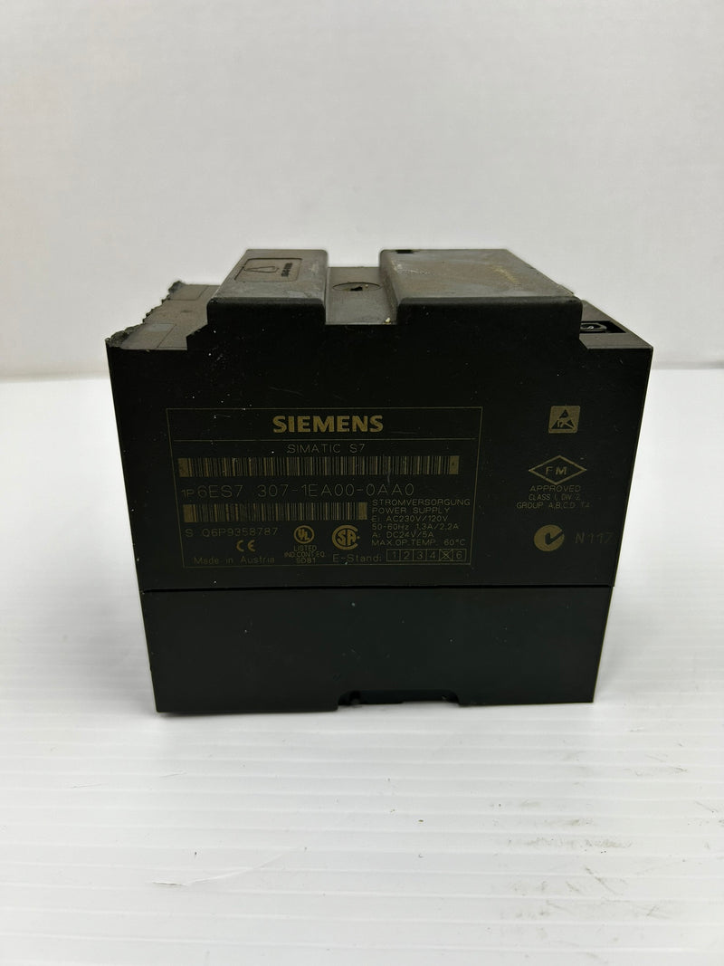 Siemens 1P 6ES7 307-1EA00-0AA0 Simatic S7 Power Supply Module 24VDC