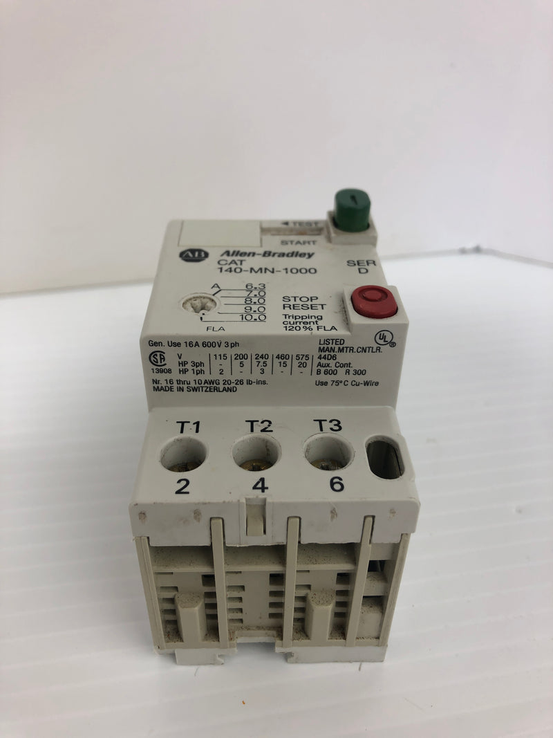 Allen-Bradley 140-MN-1000 Motor Starter Ser. D