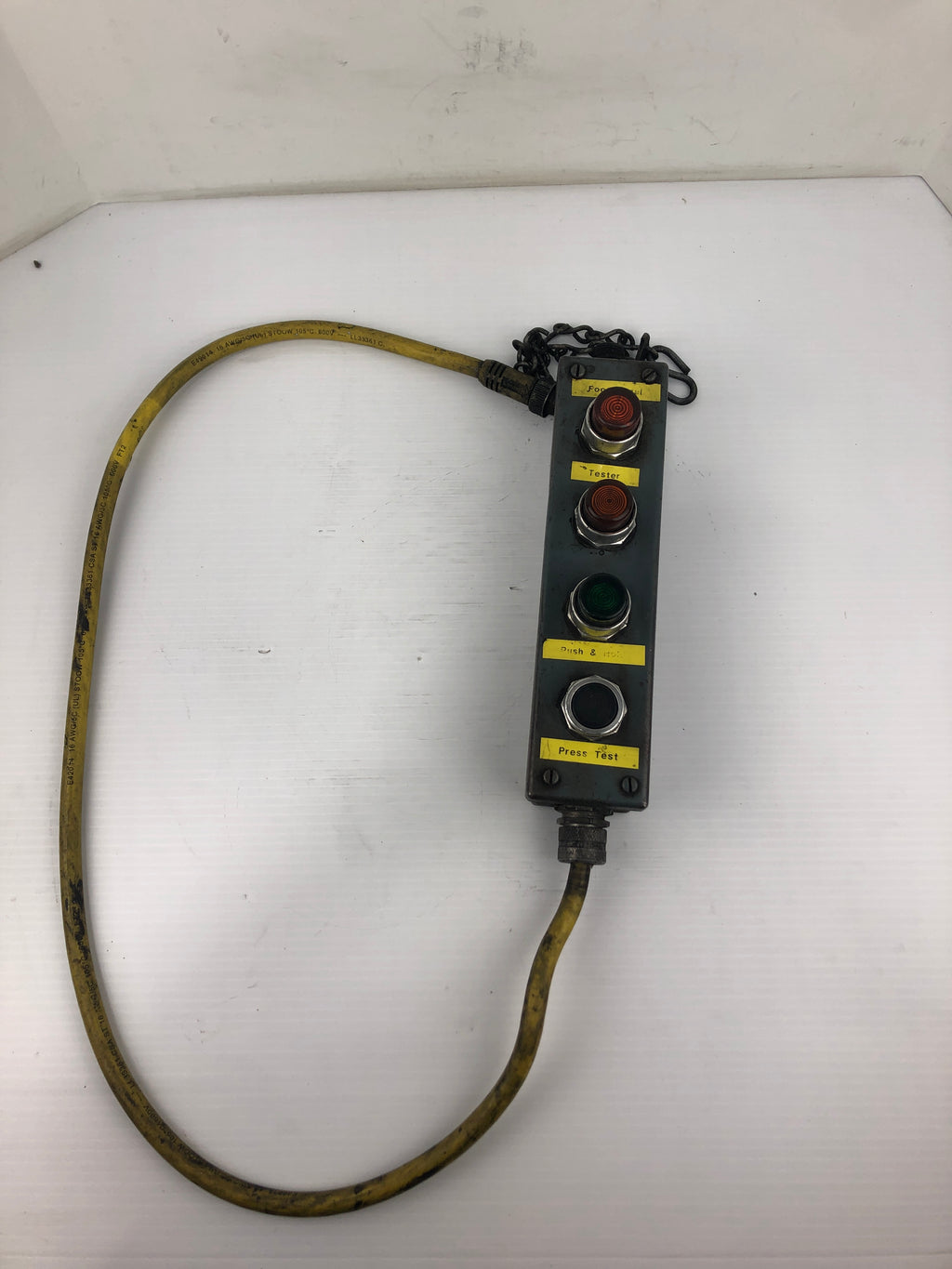 Push Button Test Panel Allen Bradley Push Button Enclosure Foot Pedal, Tester, Push & Hold ...