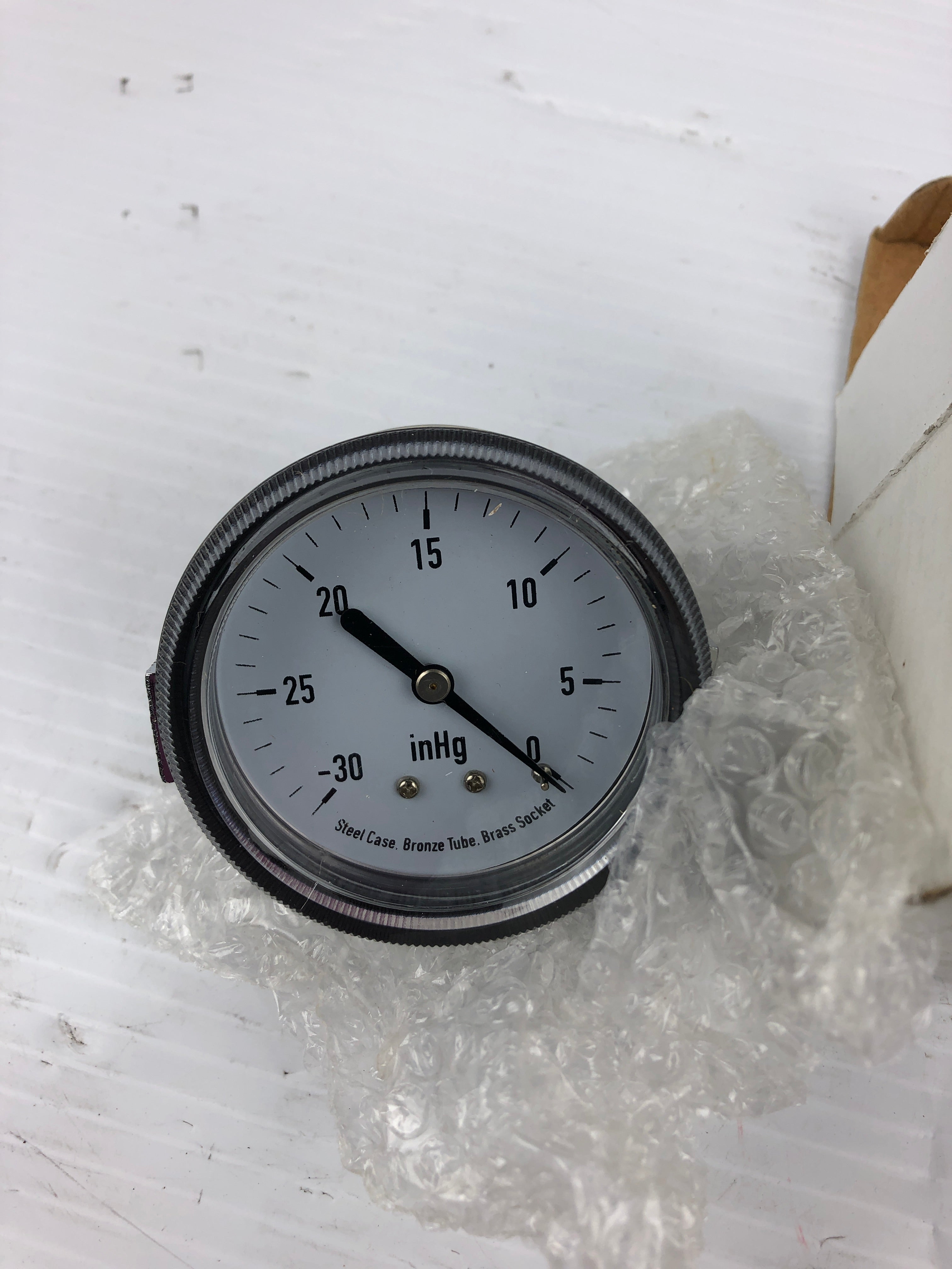 Panel Mount Pressure Gauge 4UA45A 2-1/2" 30-0" HG Vac
