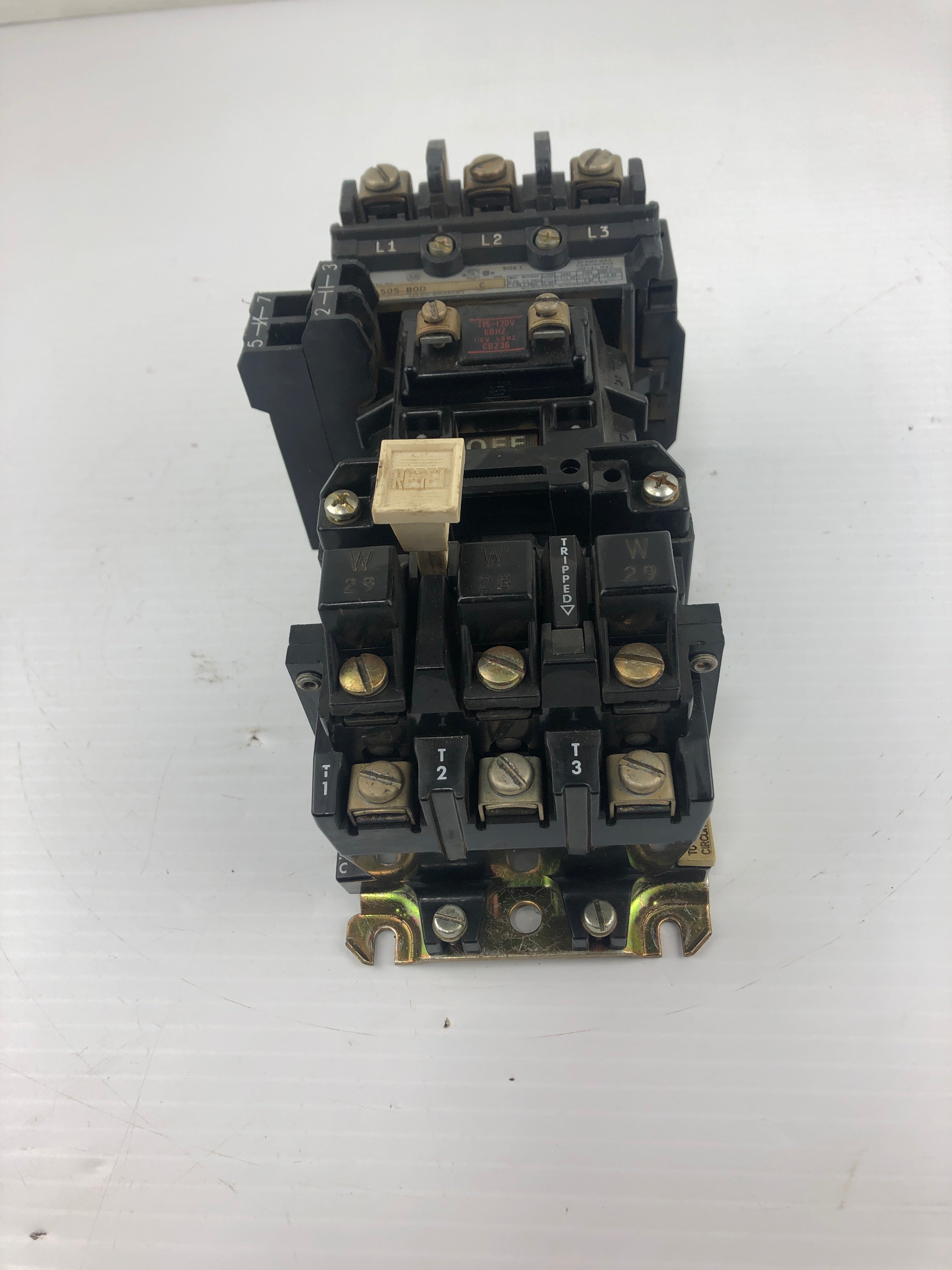 Allen-Bradley 505-B0D Reverse Motor Starter Series C 600VAC 505-BOD Size 1