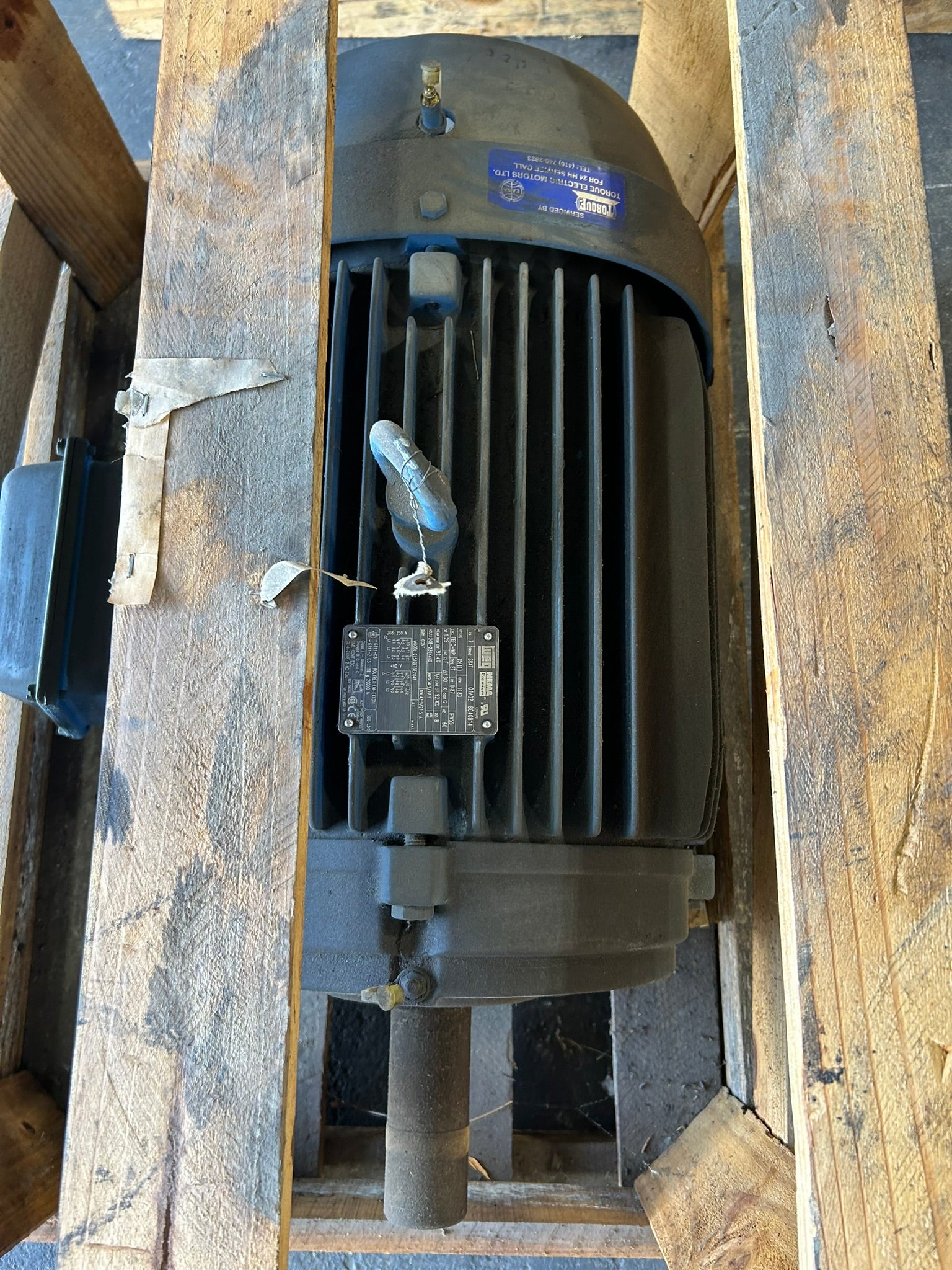 WEG 01512ET3E284T Motor 15HP 208-230/460V 3PH 1180RPM TEFC-WP 284T