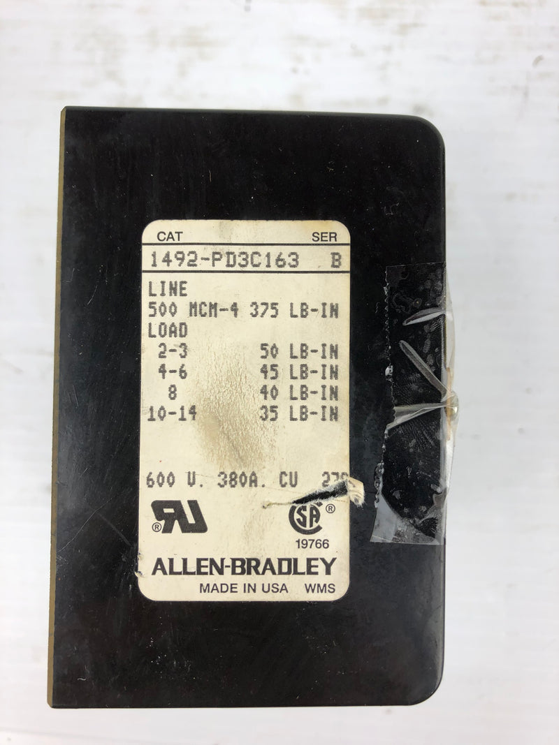 Allen Bradley 1492-PD3C163 Series B Distribution Block