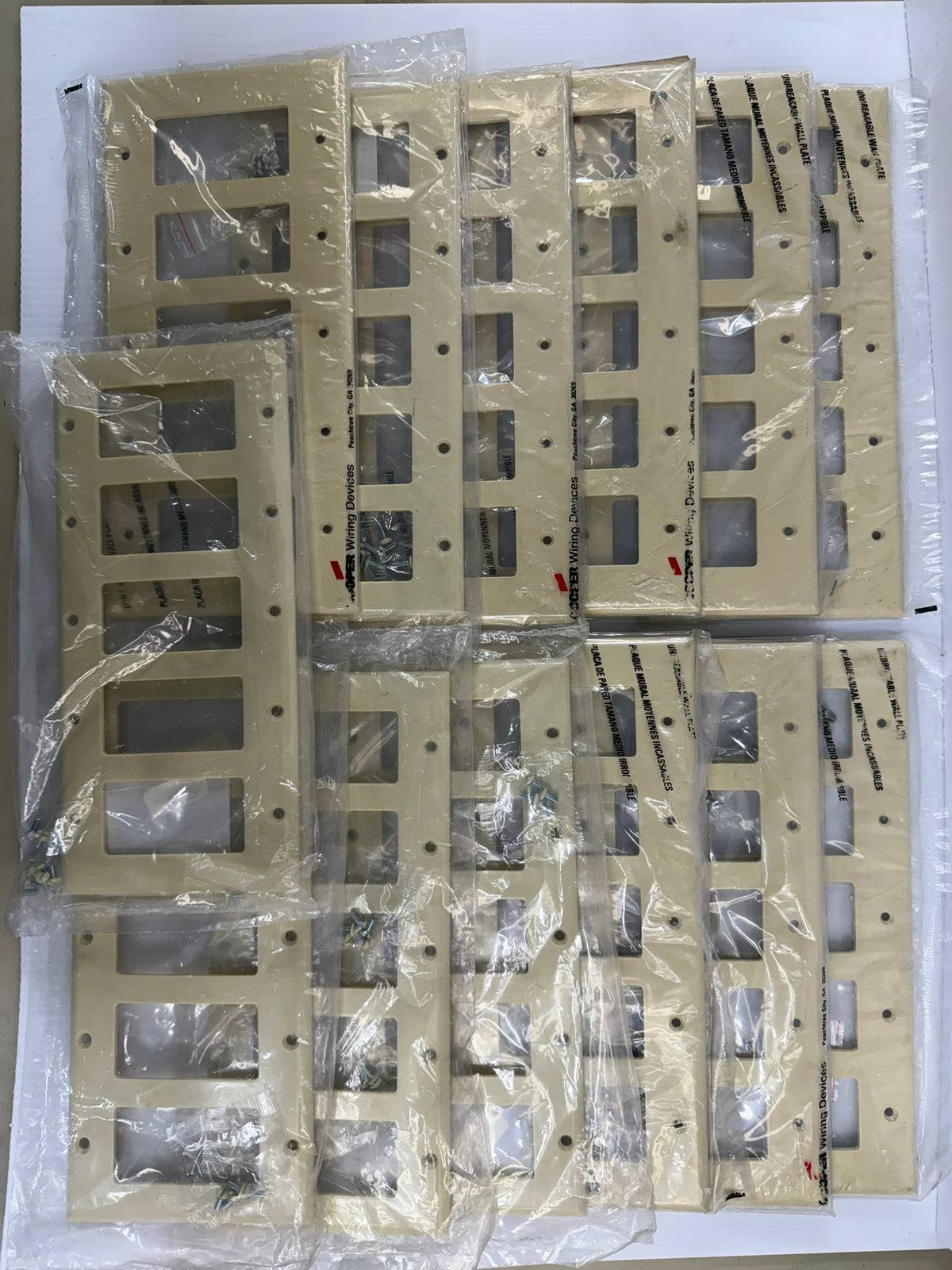 Cooper Wiring 5-Gang Light Switch Cover PJ265V - Lot of 13