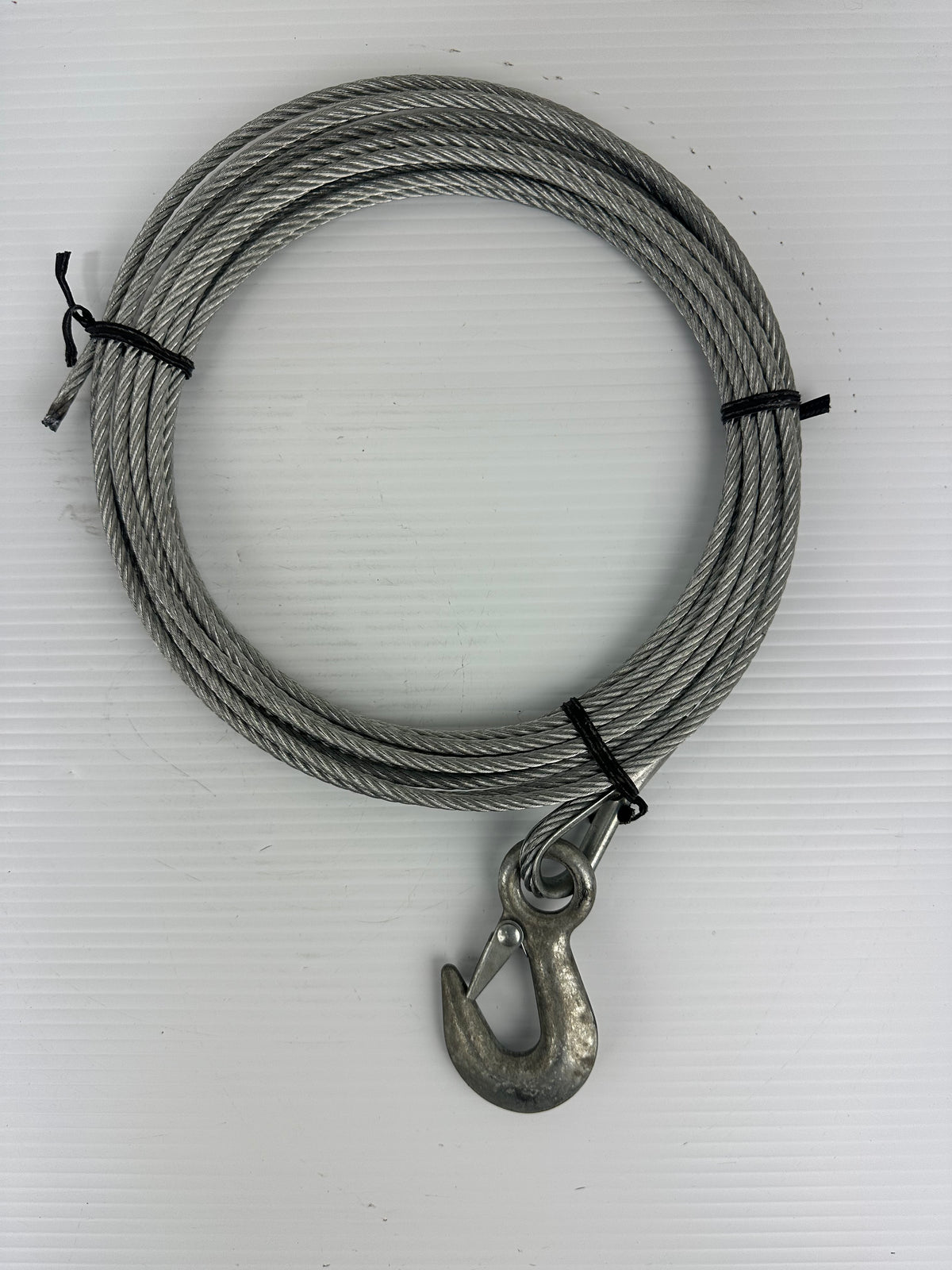 Boat Trailer Winch Cable 7/32 with Hook 25' Long Steel
