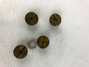 3/4" x 1" Brass Lock Screw - Lot of 4