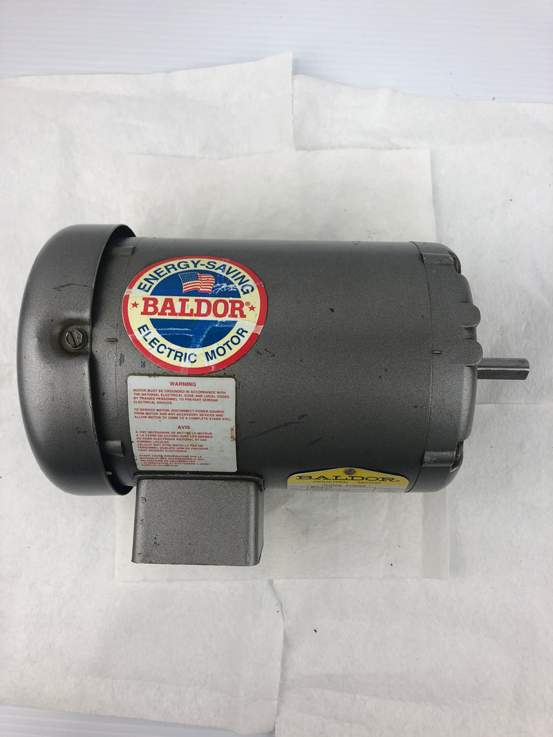 Baldor M3454 Industrial Motor 0.25 HP 1725 RPM 3PH 48 Frame