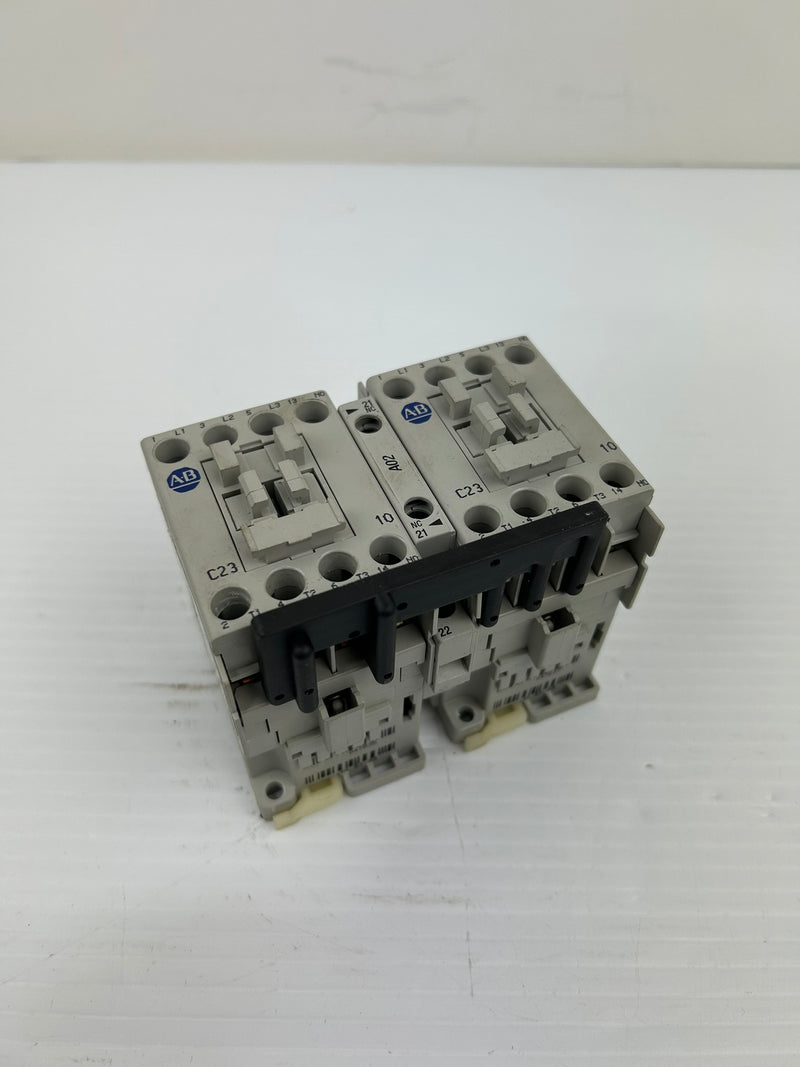 Allen Bradley 100-C23*10 Contactor Ser. C w/ 100-FSV136 - 2 Contactors Connected