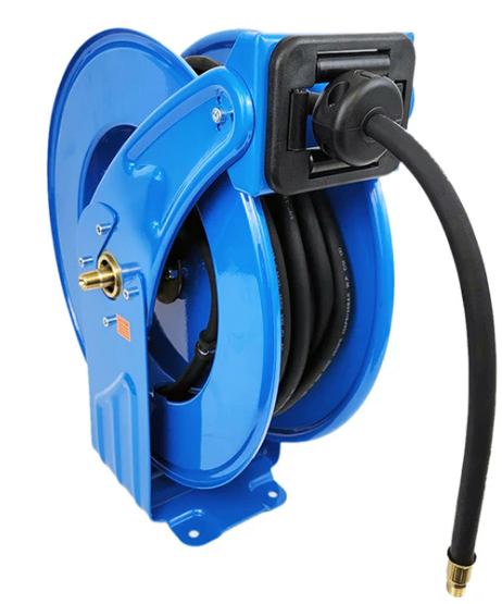 Industrial Hose Reel Air Water 3/8" x 50' Hose 300 PSI Macnaught M3D-AW-37550 ***