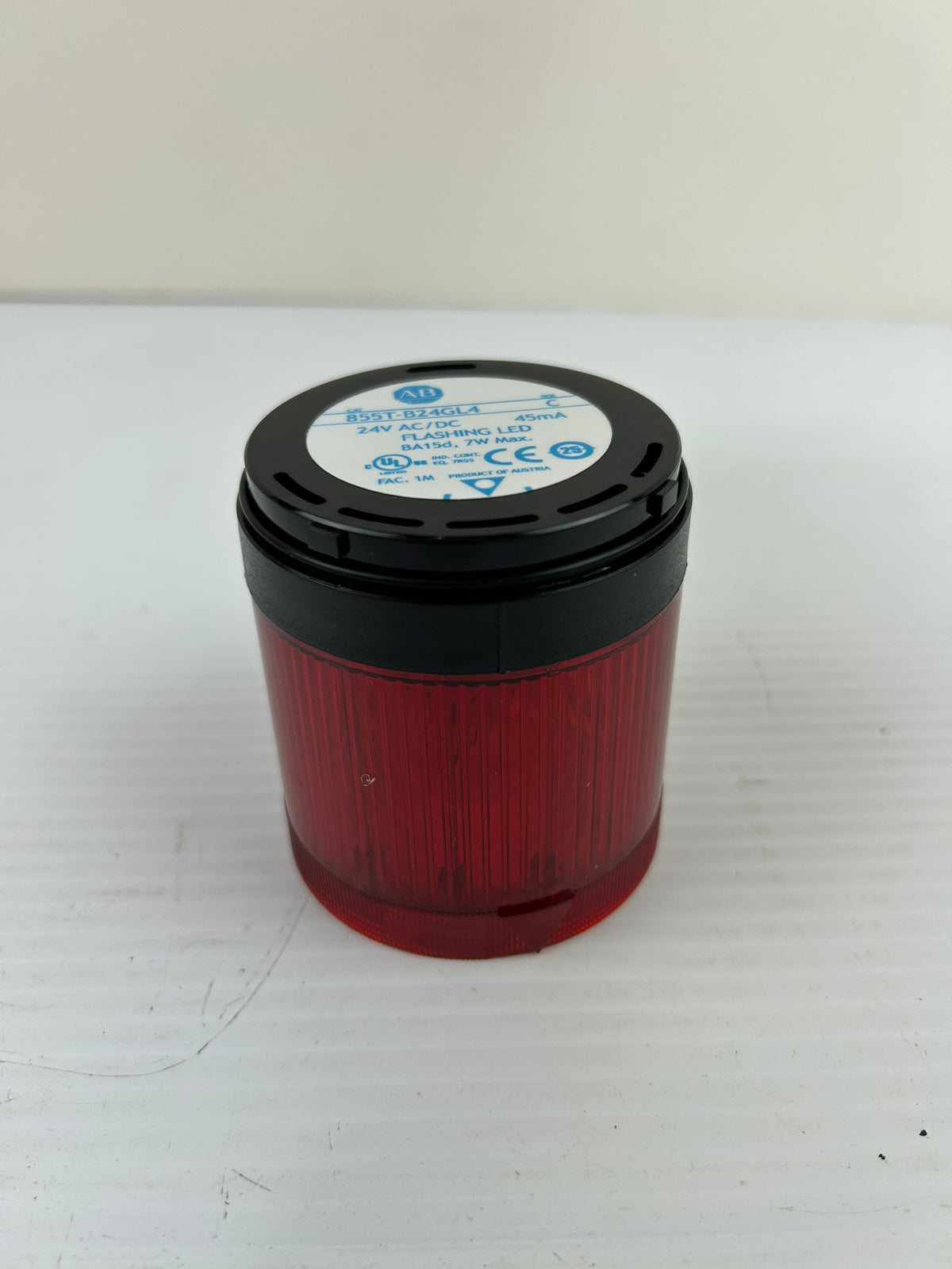 Allen Bradley 855T-B24GL4 Flashing Red LED Indicator Light Series C