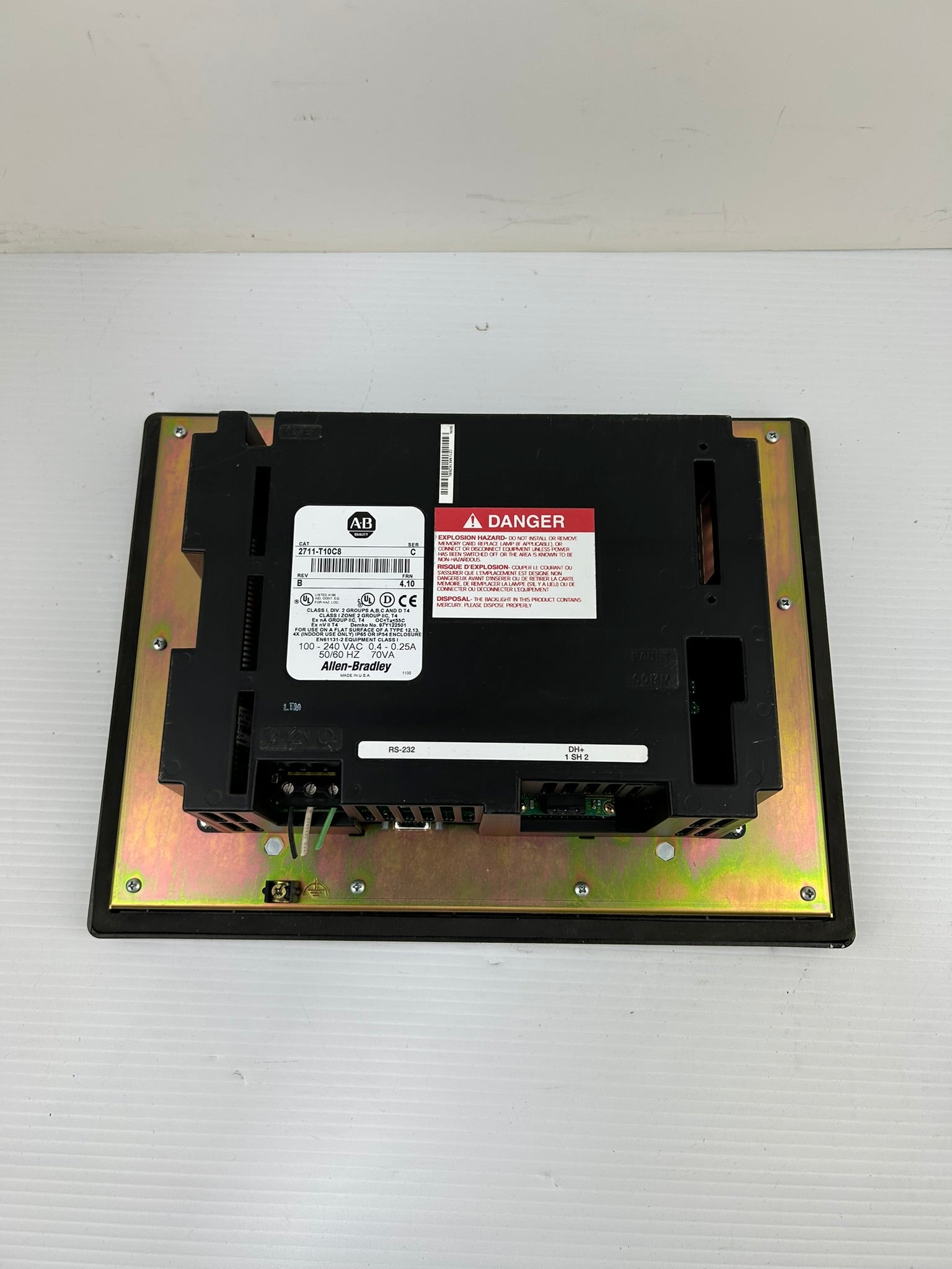 Allen Bradley 2711-T10C8 PanelView 1000 Series C Rev B FRN 4.10 100-240VAC