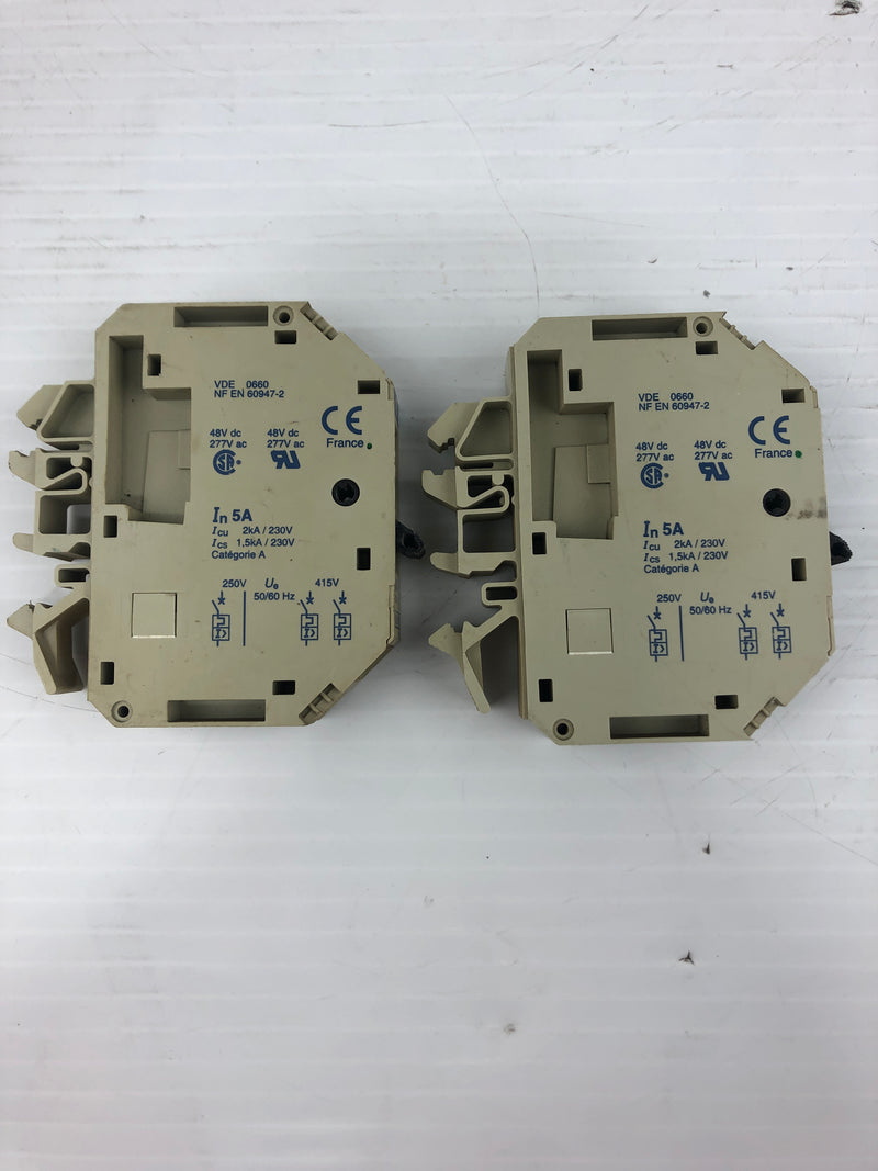 Telemecanique GB2-CB10 Circuit Breaker 5 Amp - Lot of 2