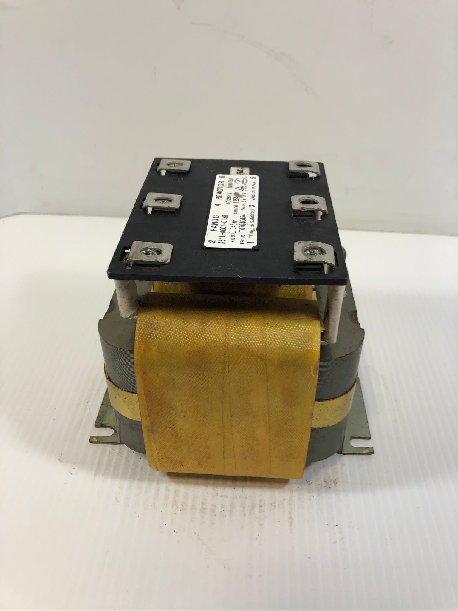 Fanuc A81L-0001-0158 Line Reactor 0.045mH 125A 3PH w/o Cover