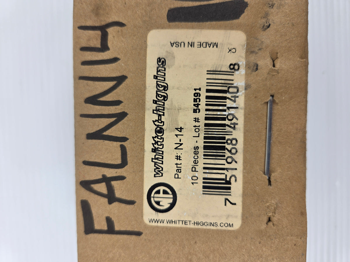 Whittet-Higgins N-14 Bearing Locknut Nut 2.751-18 Thread 3-5/8" OD - Box of 10