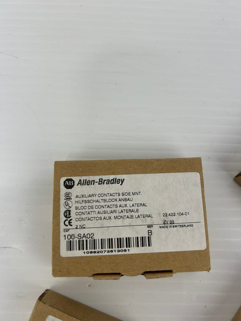 Allen Bradley 100-SA02 Auxiliary Contact Side Mount Series B - Lot of 5